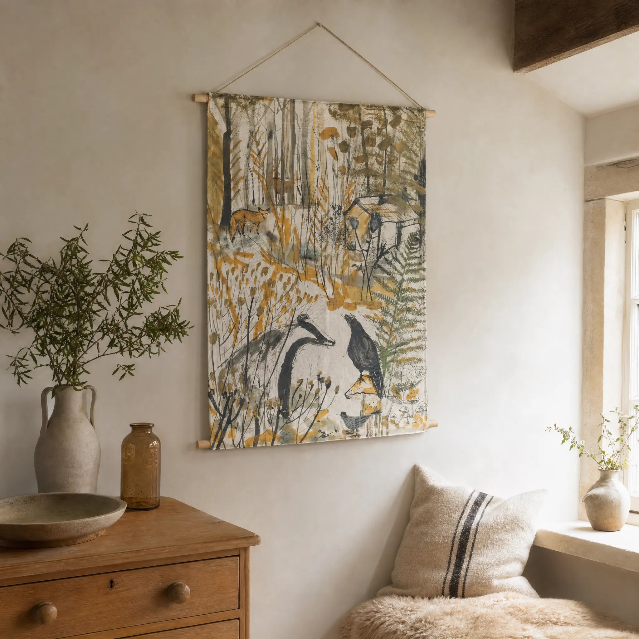 Badger & Crow Wall Hanging