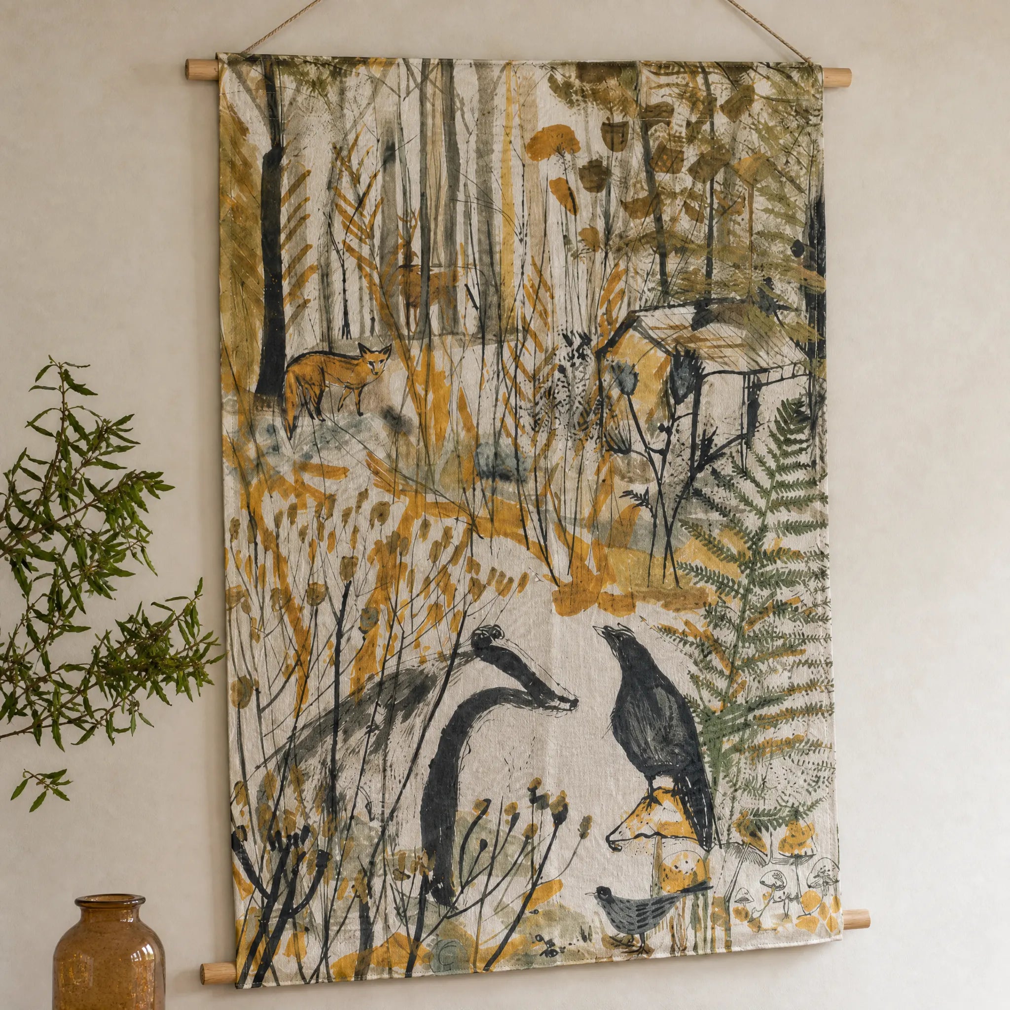 Badger & Crow Wall Hanging