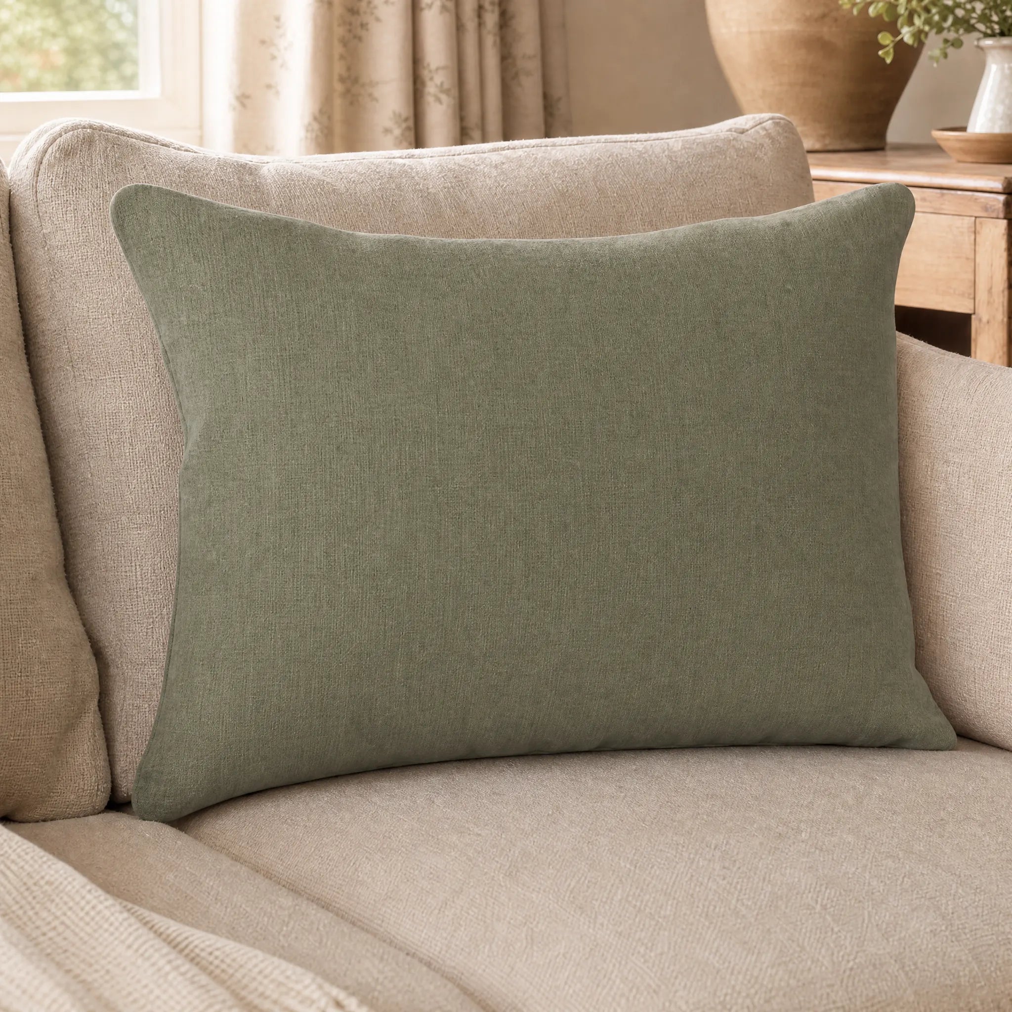 Sam Wilson Bayleaf Fine Linen Rectangle Cushion