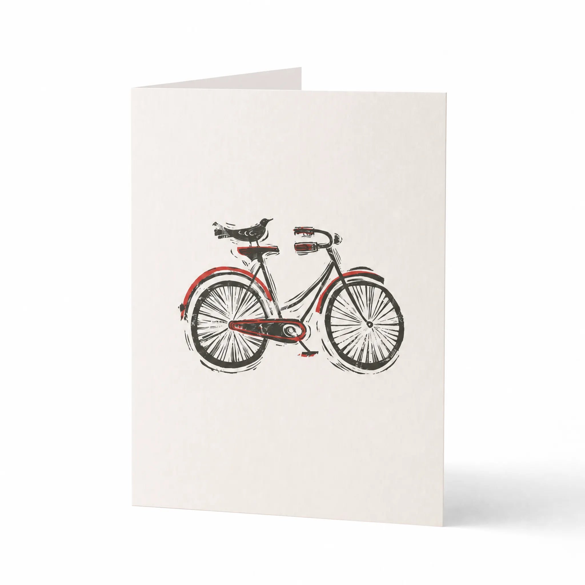 Sam Wilson Bird On Bicycle Greetings Card