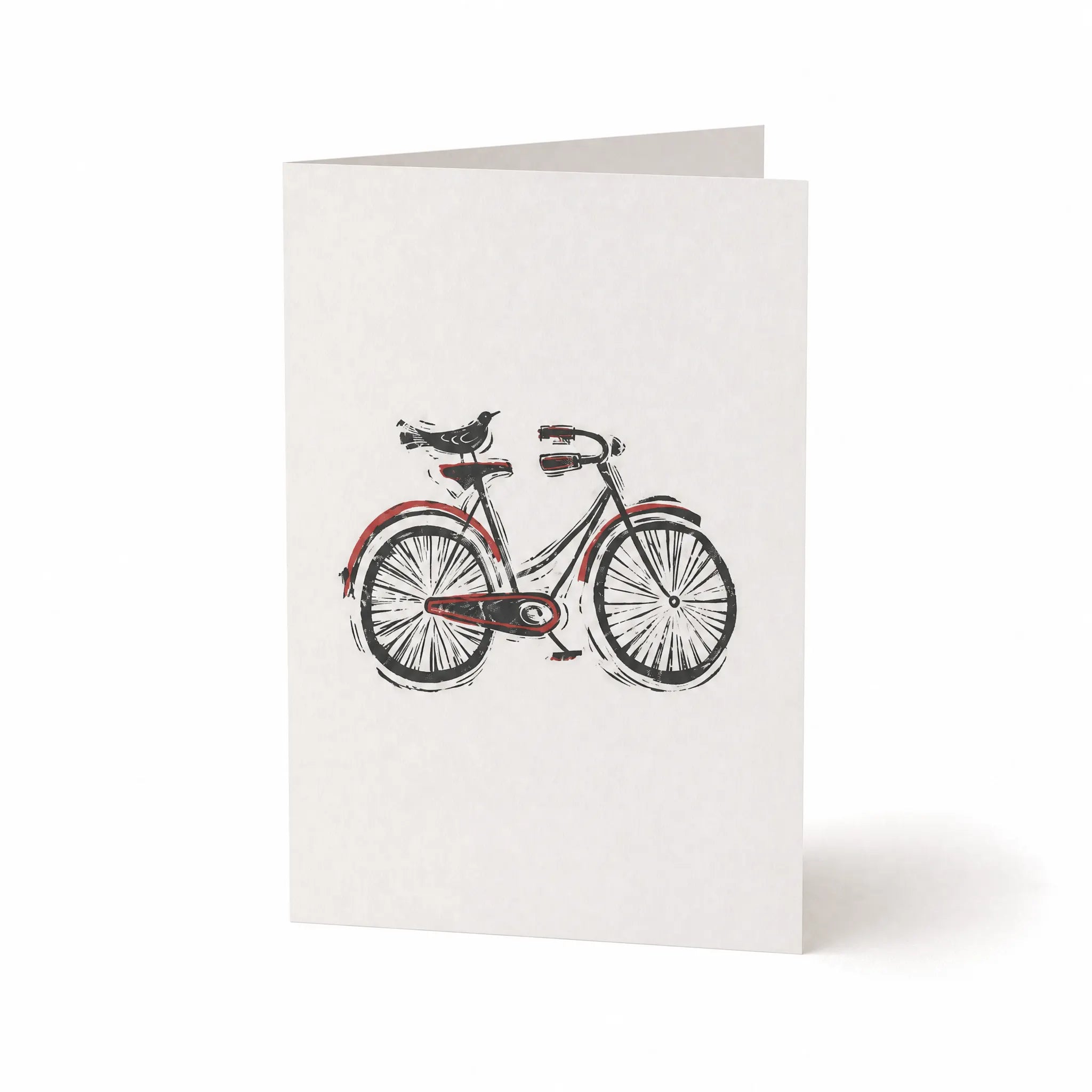 Sam Wilson Bird On Bicycle Greetings Card