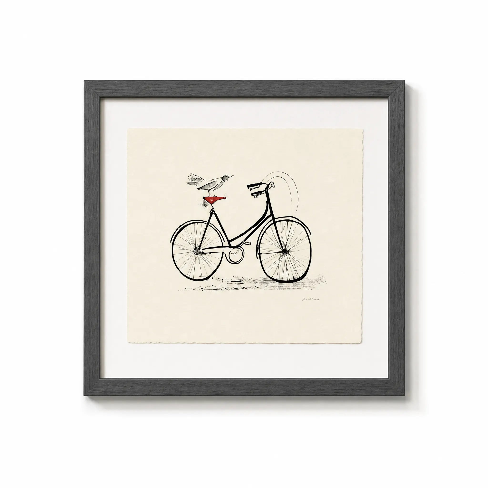 Sam Wilson Bird On Bike Print