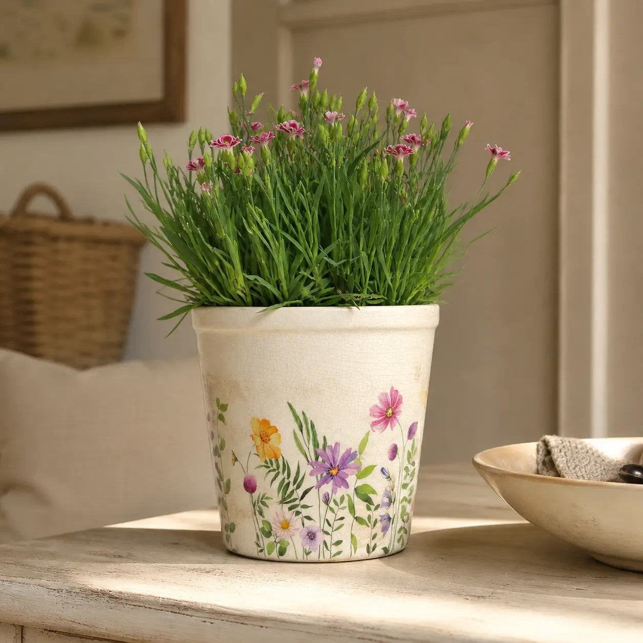 Large Floral Motif Planter