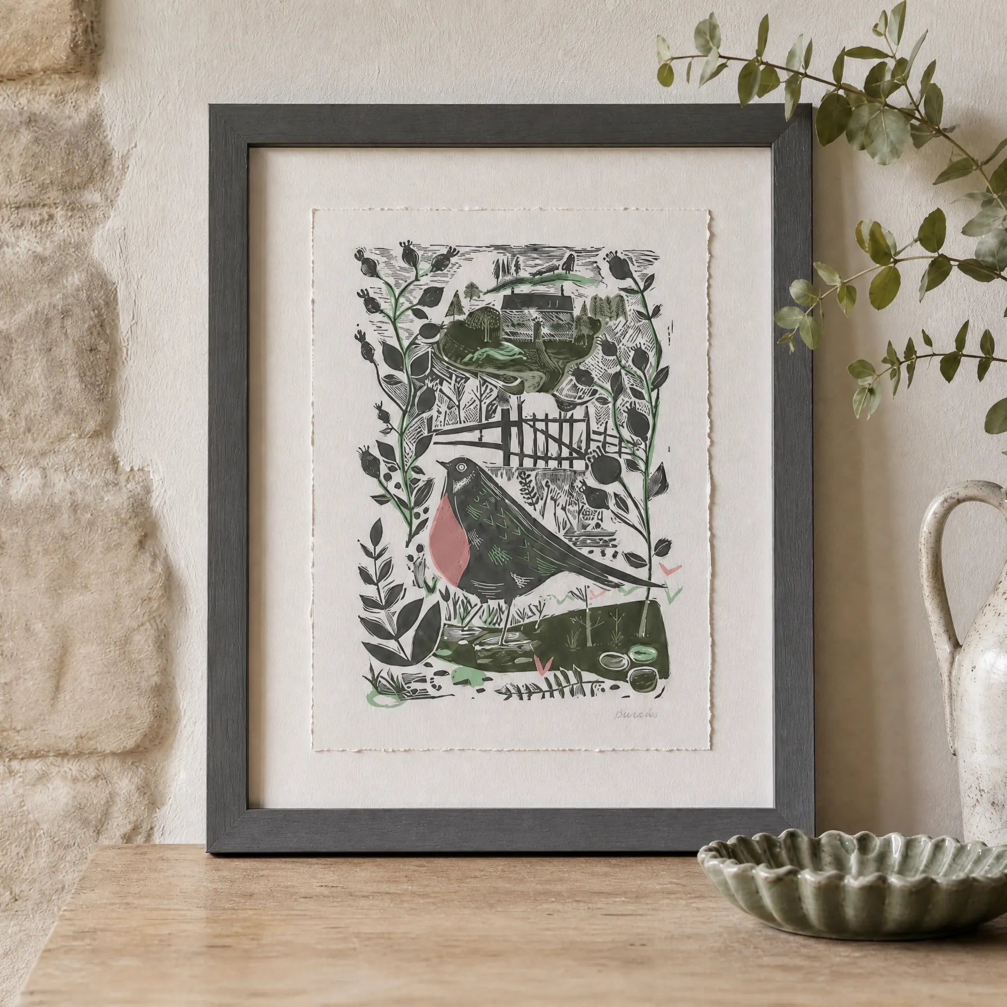 Sam Wilson Garden Bird Print