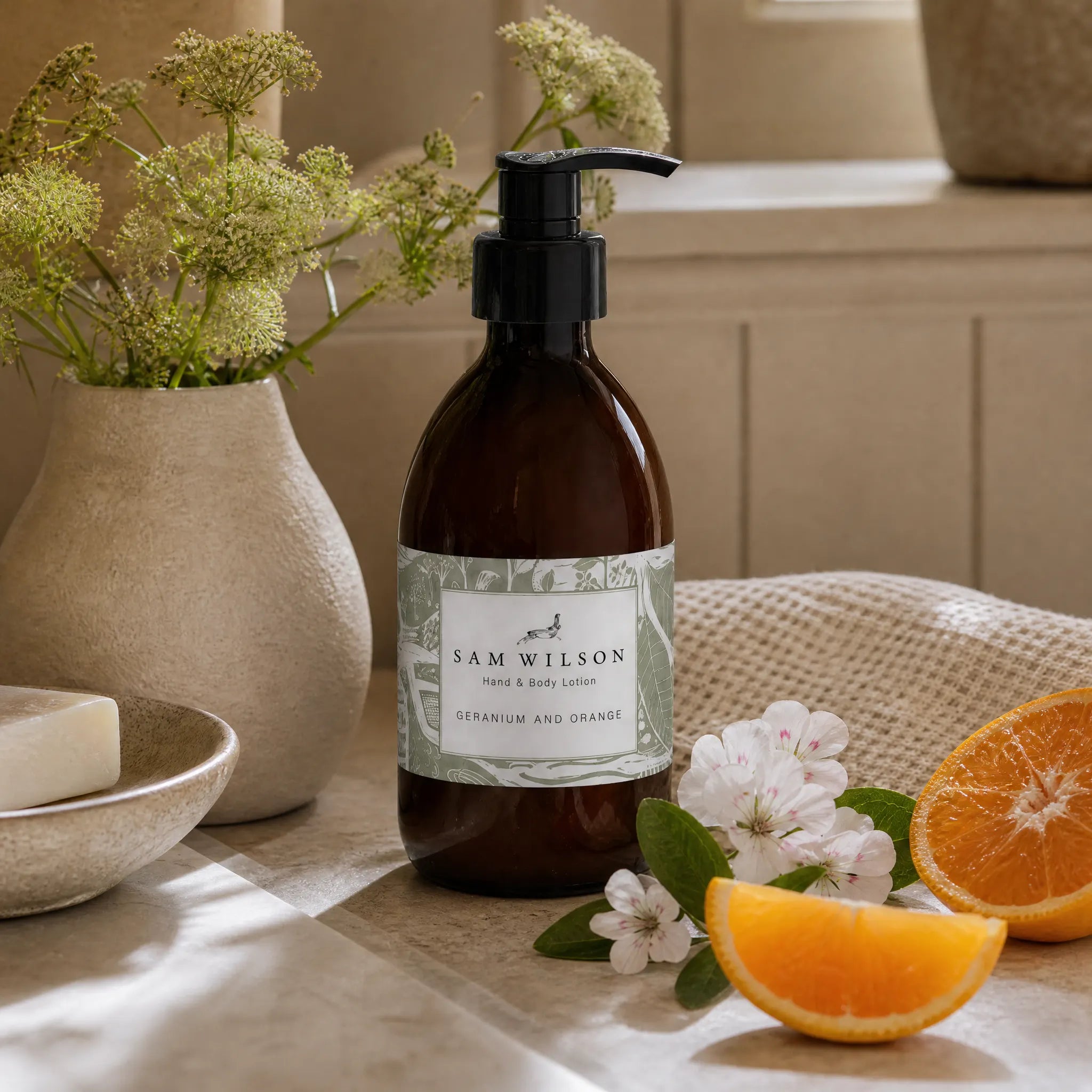 Sam Wilson Geranium and Orange Hand & Body Lotion