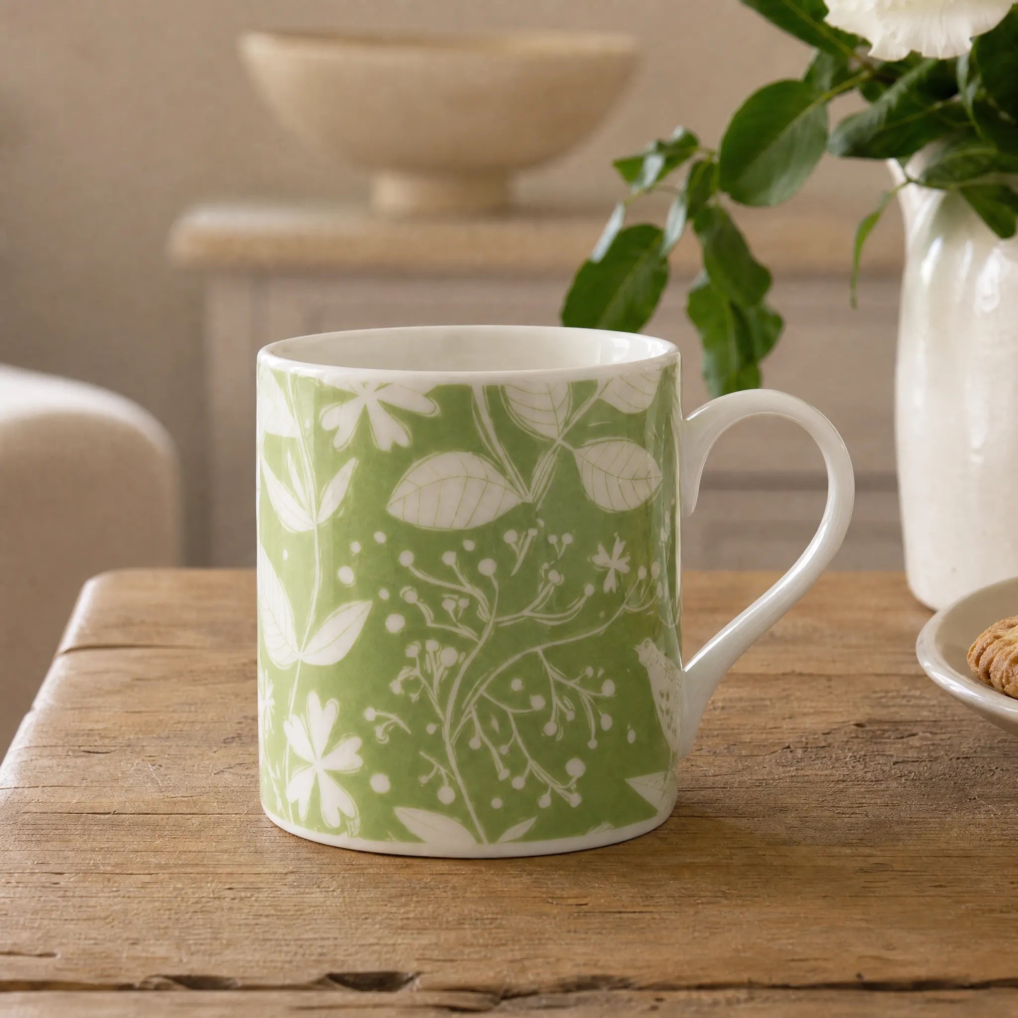 Sam Wilson Green Hedgerow Pattern Mug