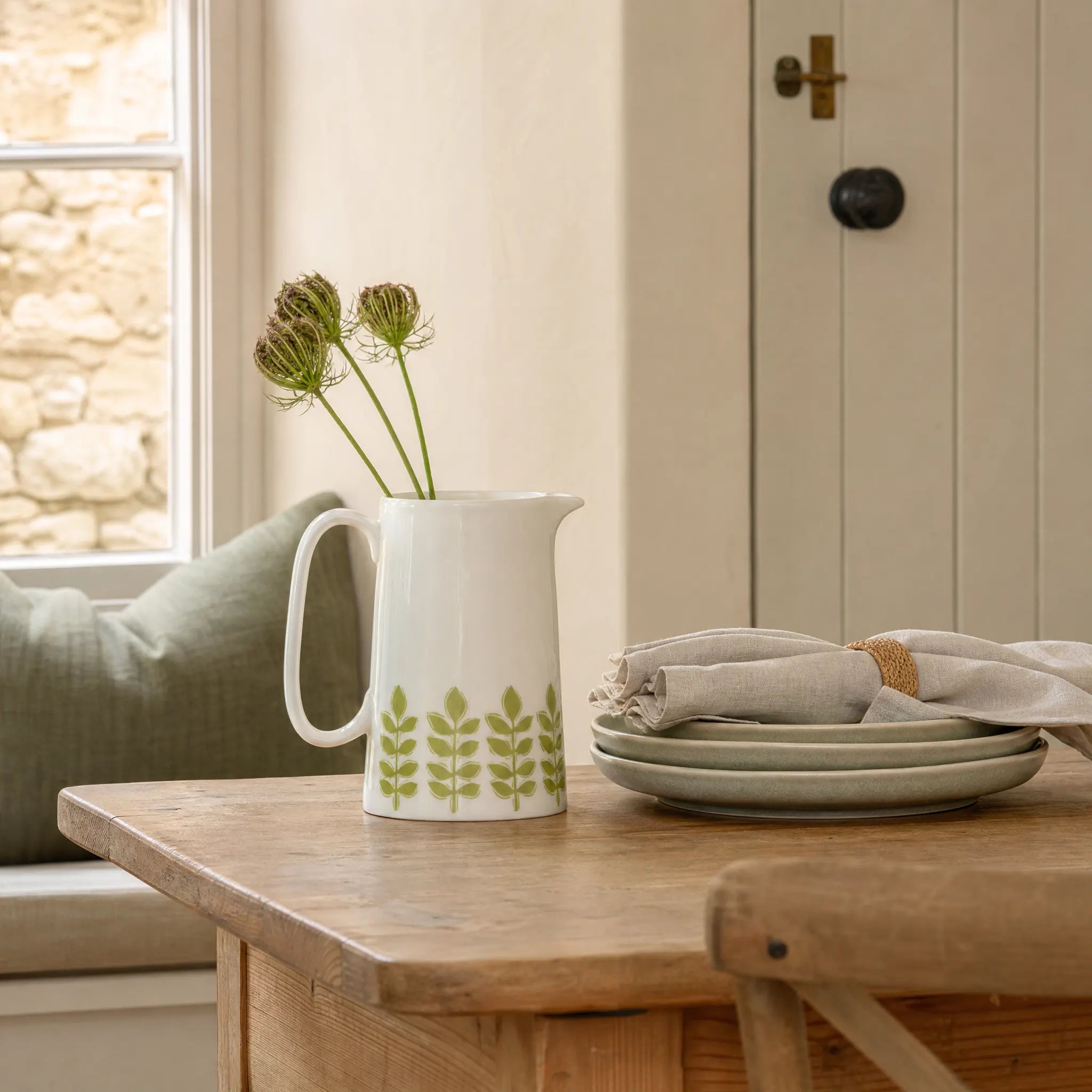 Sam Wilson Green Leaf Jug