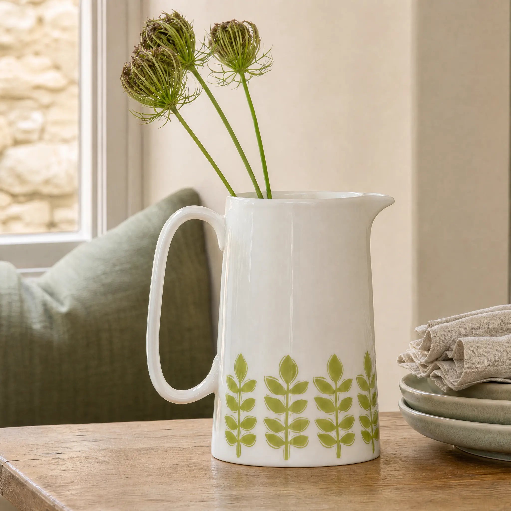 Sam Wilson Green Leaf Jug