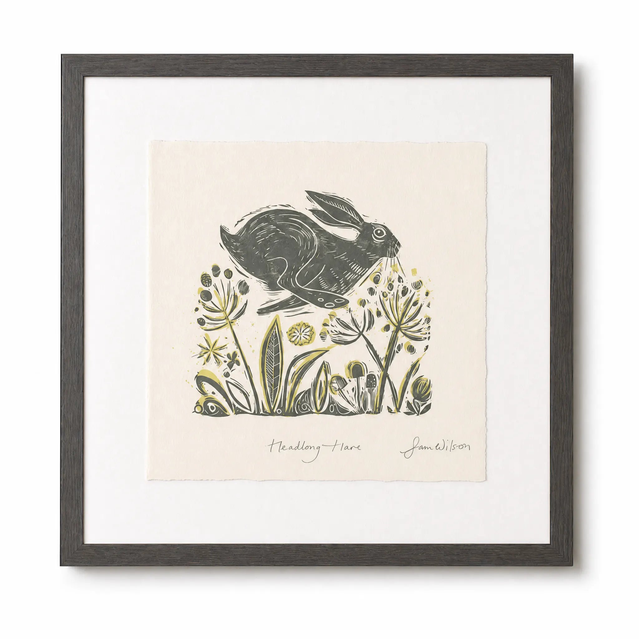 Sam Wilson Headlong Hare Print