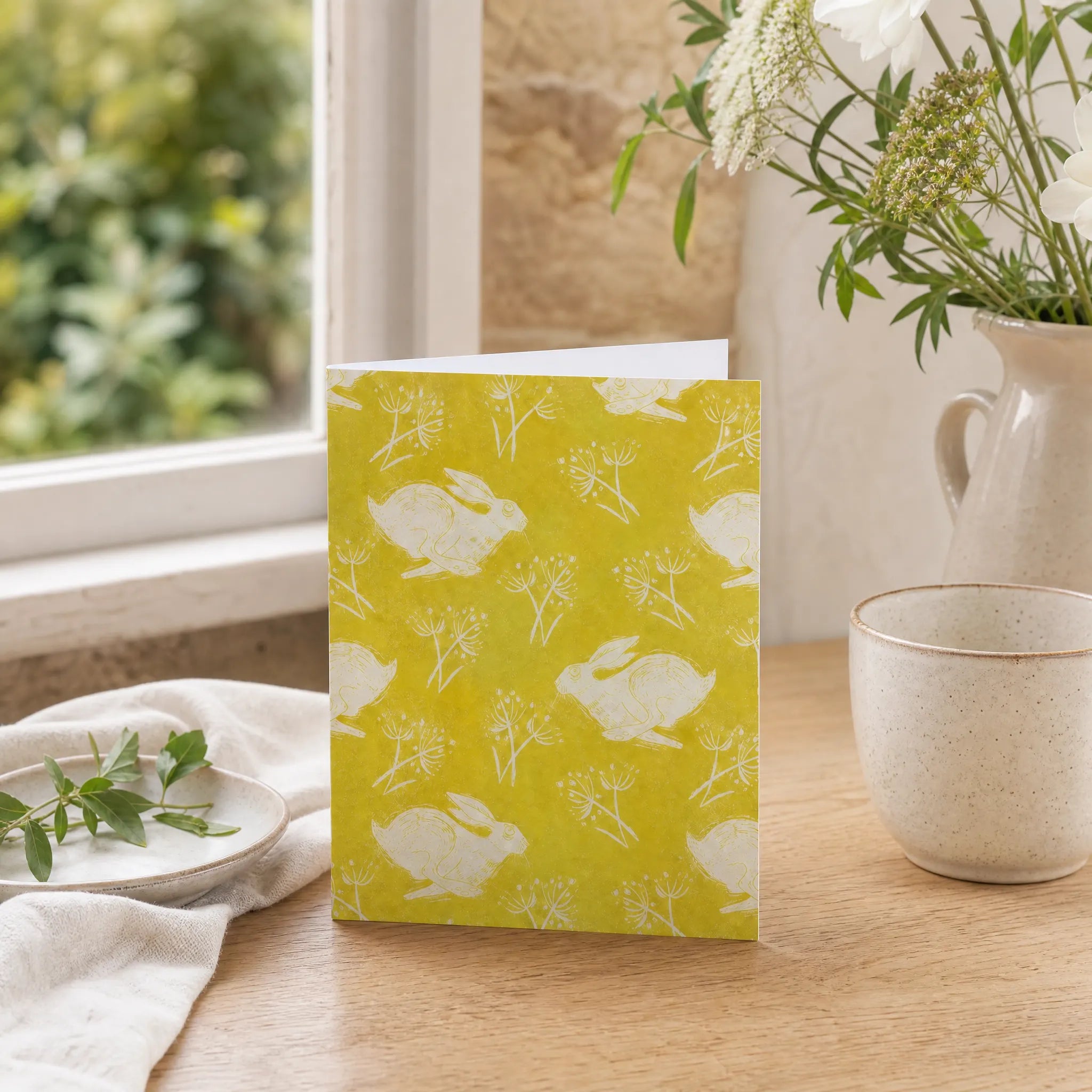 Sam Wilson Headlong Yellow Greetings Card
