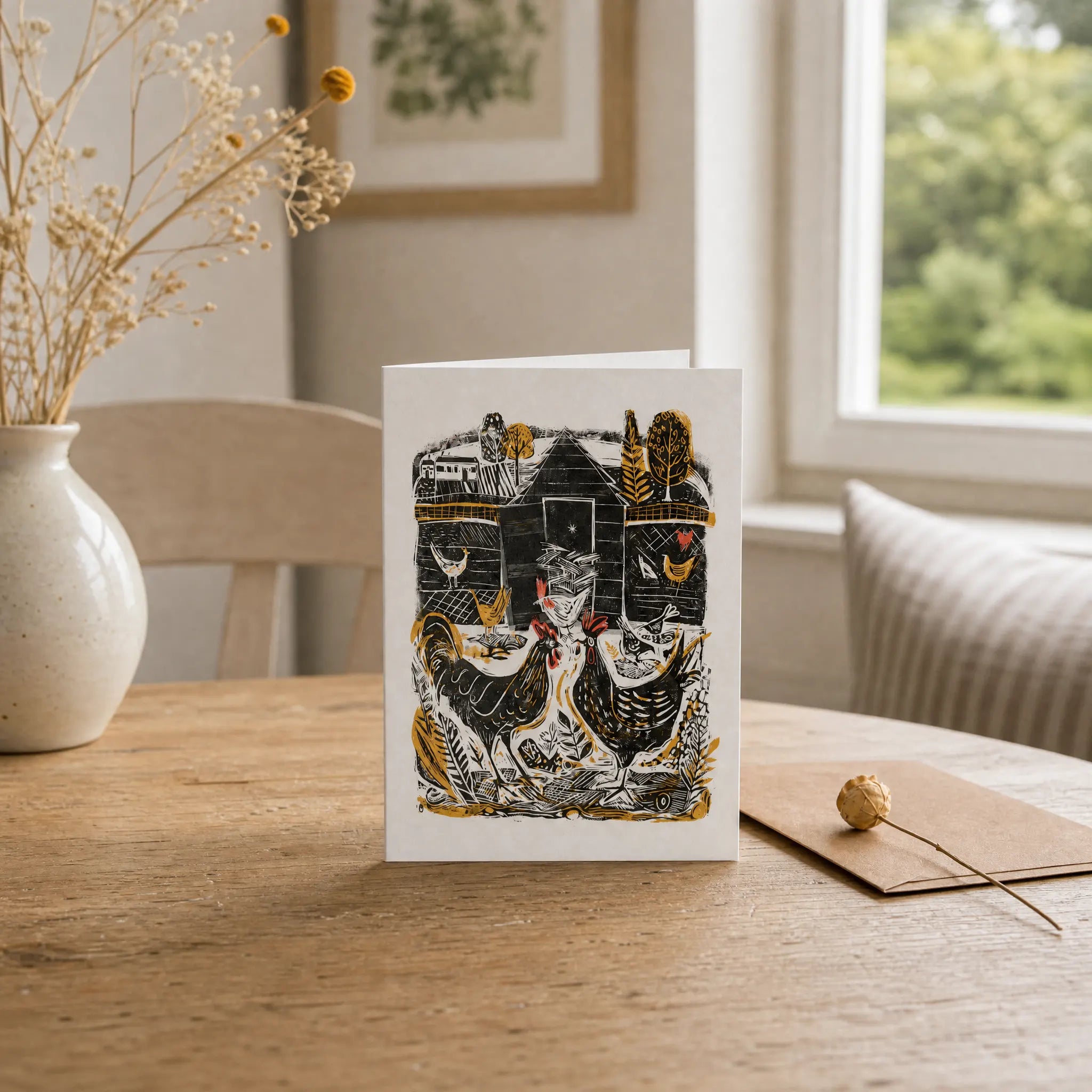 Sam Wilson Hen House Greetings Card
