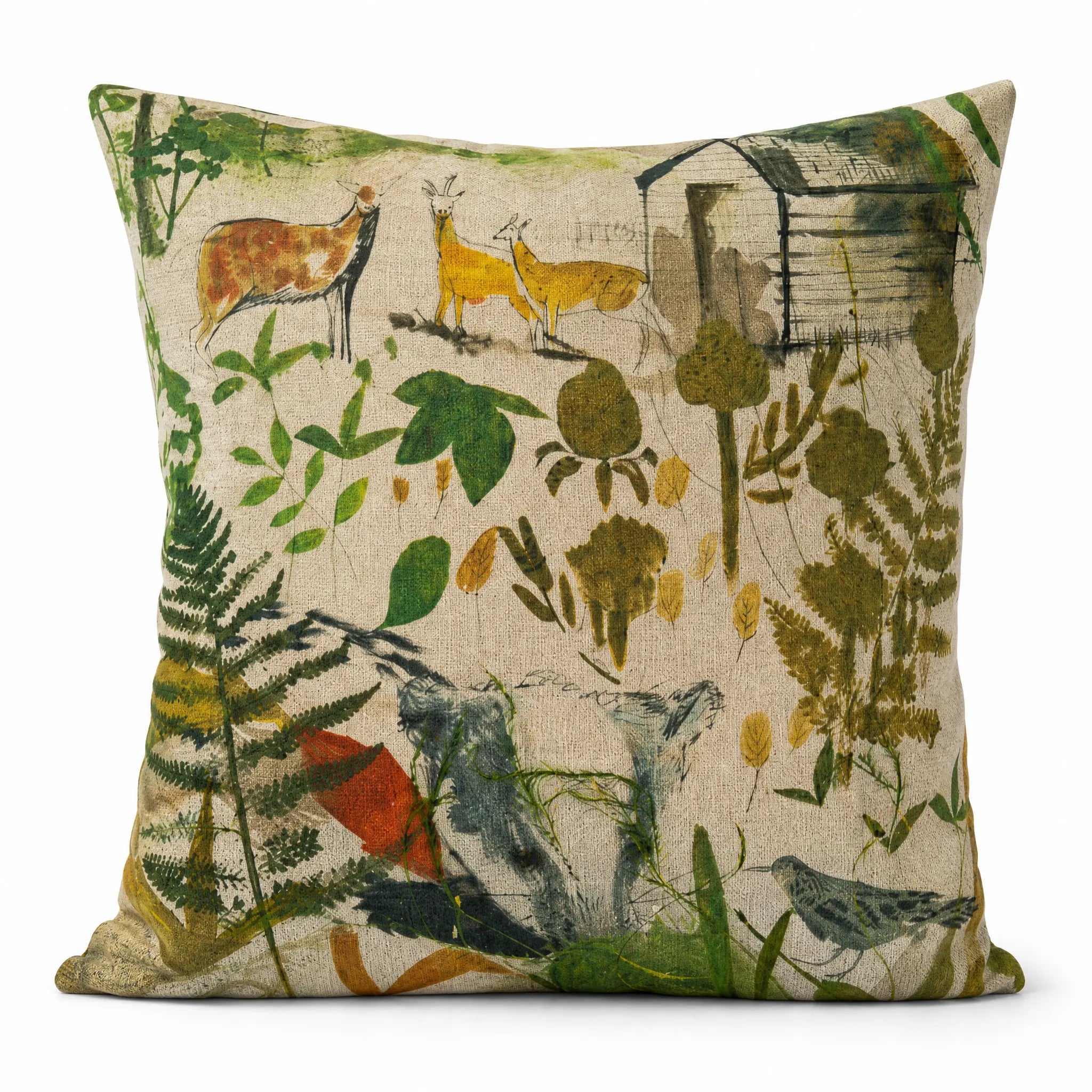 Sam Wilson In The Woods Square Linen cushion