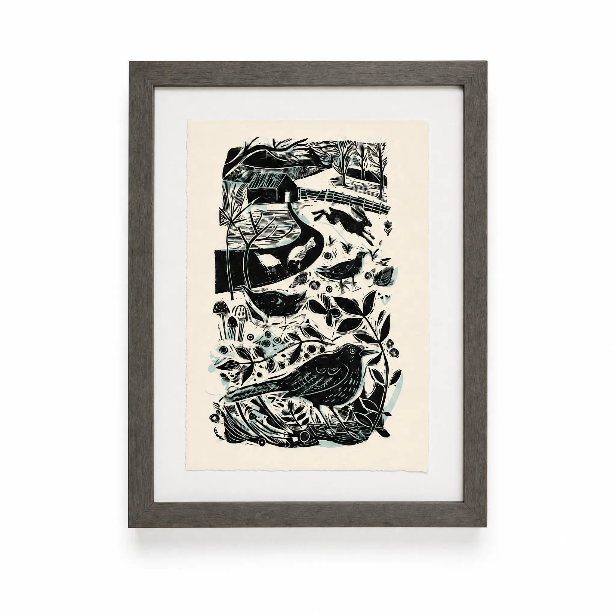 Sam Wilson Mr Blackbird Countryside Scene Print