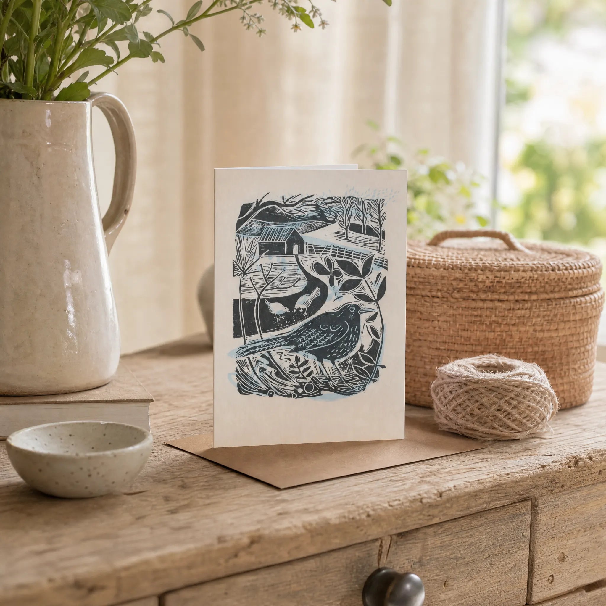 Sam Wilson Mr Blackbird Greetings Card