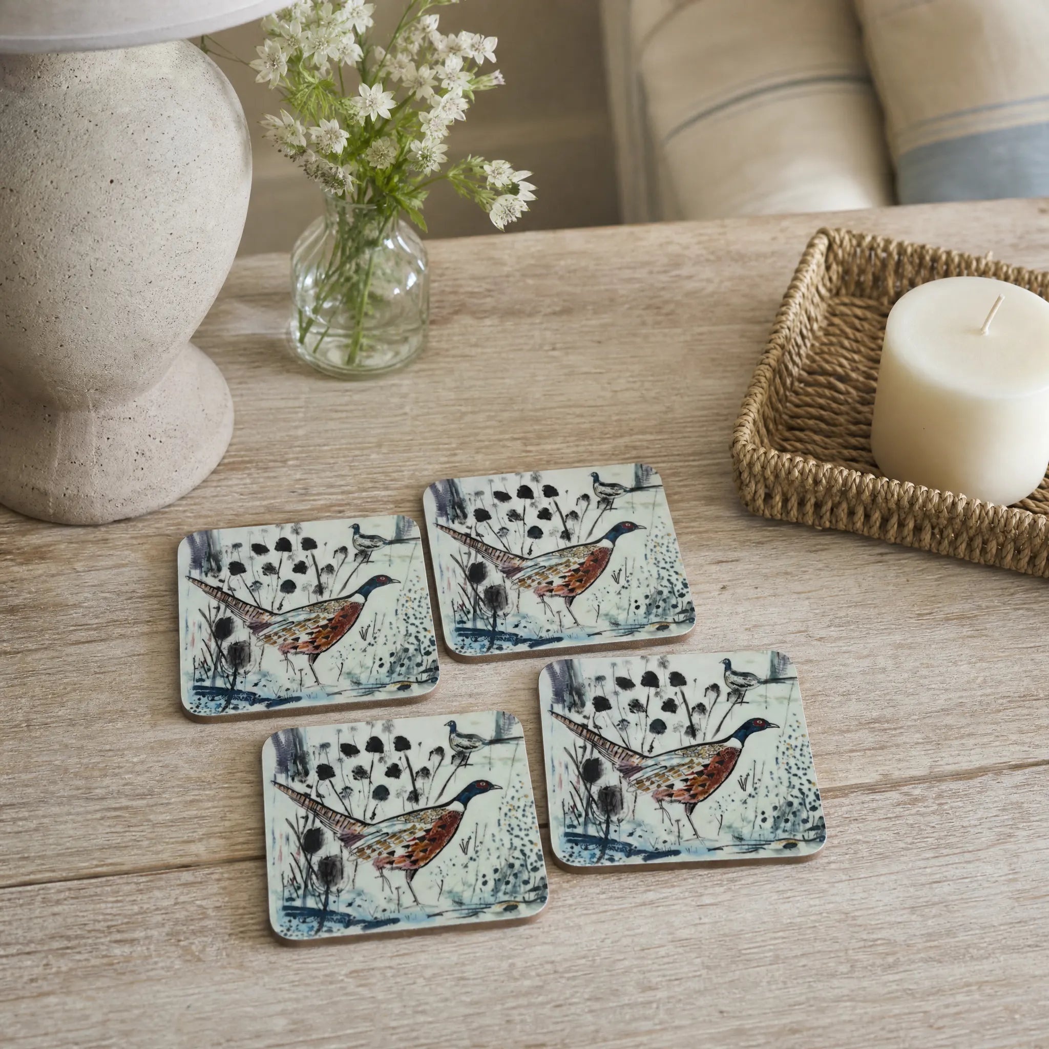 Sam Wilson Pheasant Coasters - Set of 4