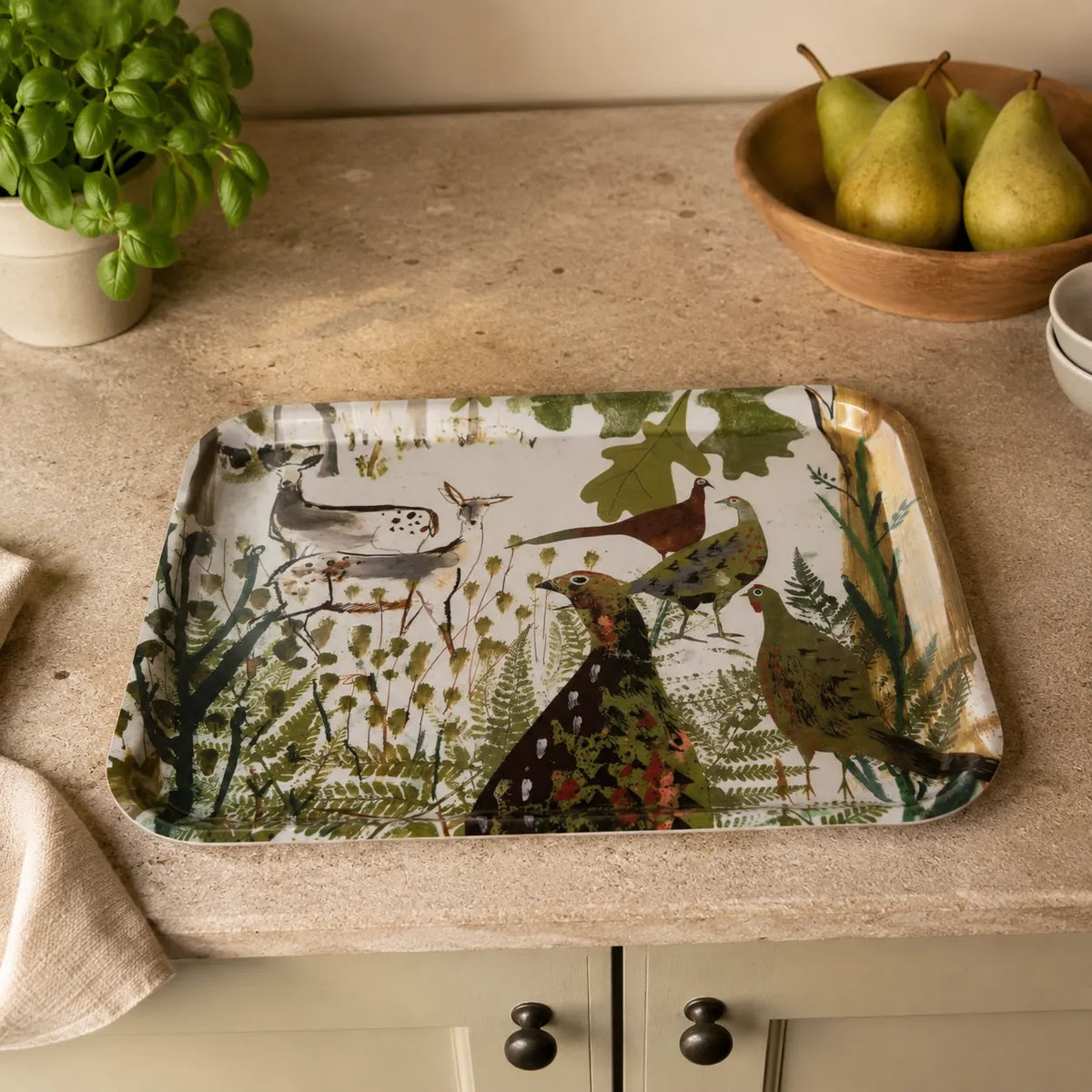 Pheasant and Deer Tray