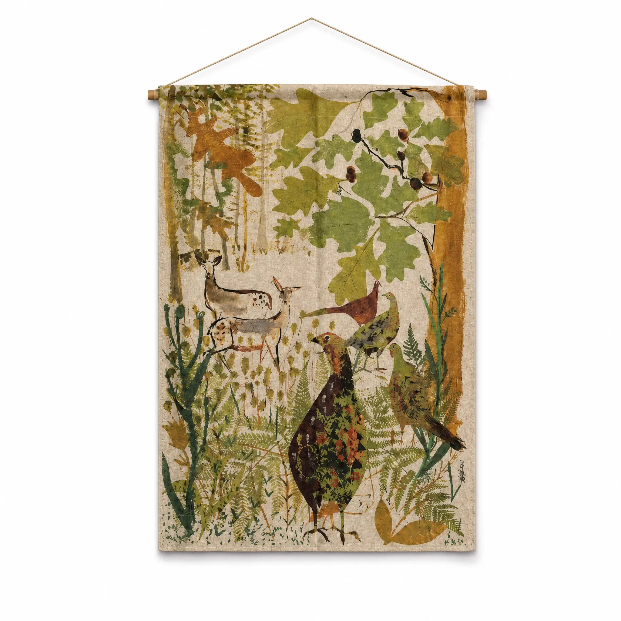 Pheasant and Deer Wall Hanging