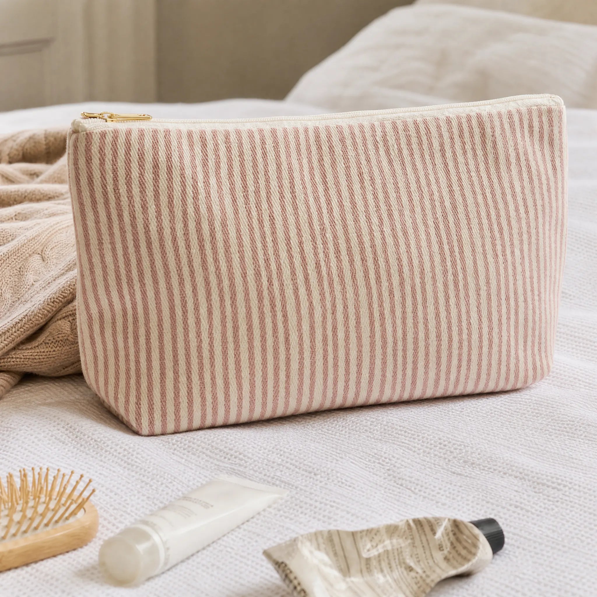 Sam Wilson Pink Stripe Washbag