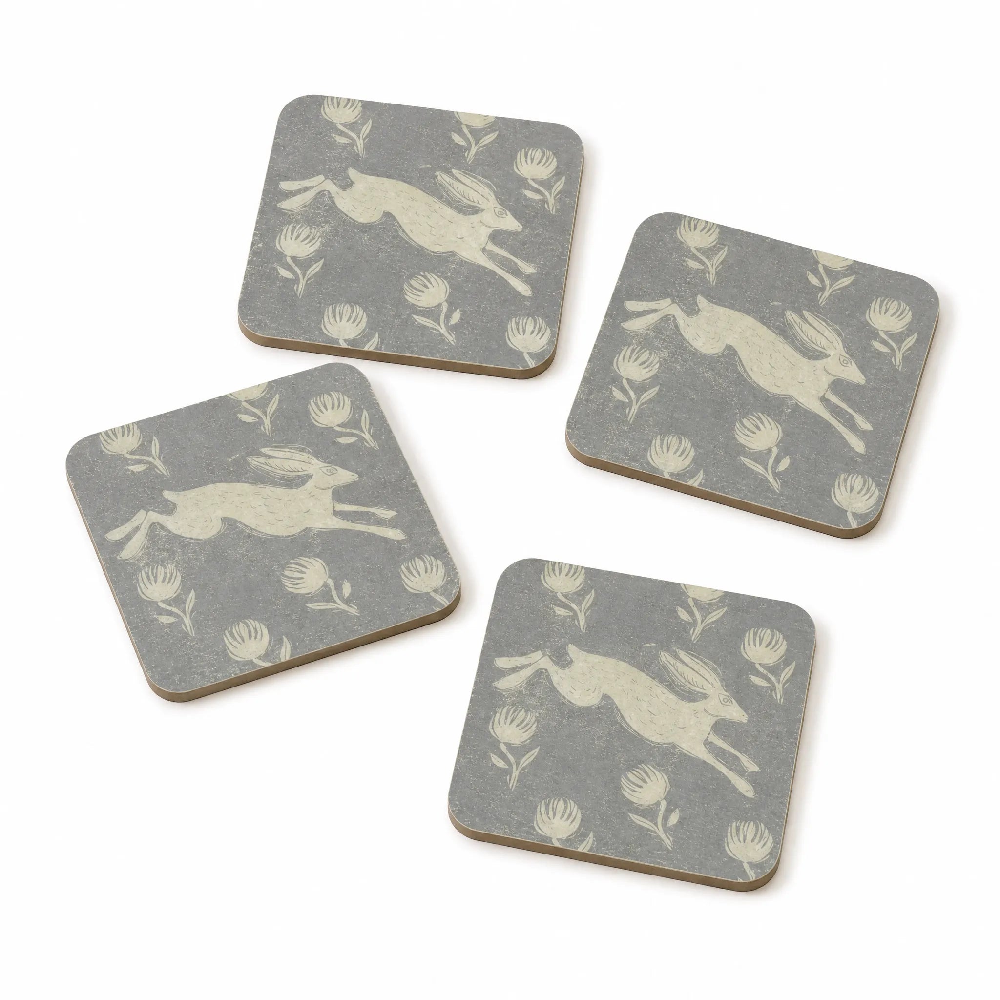 Sam Wilson Running Hare Coasters - Set of 4