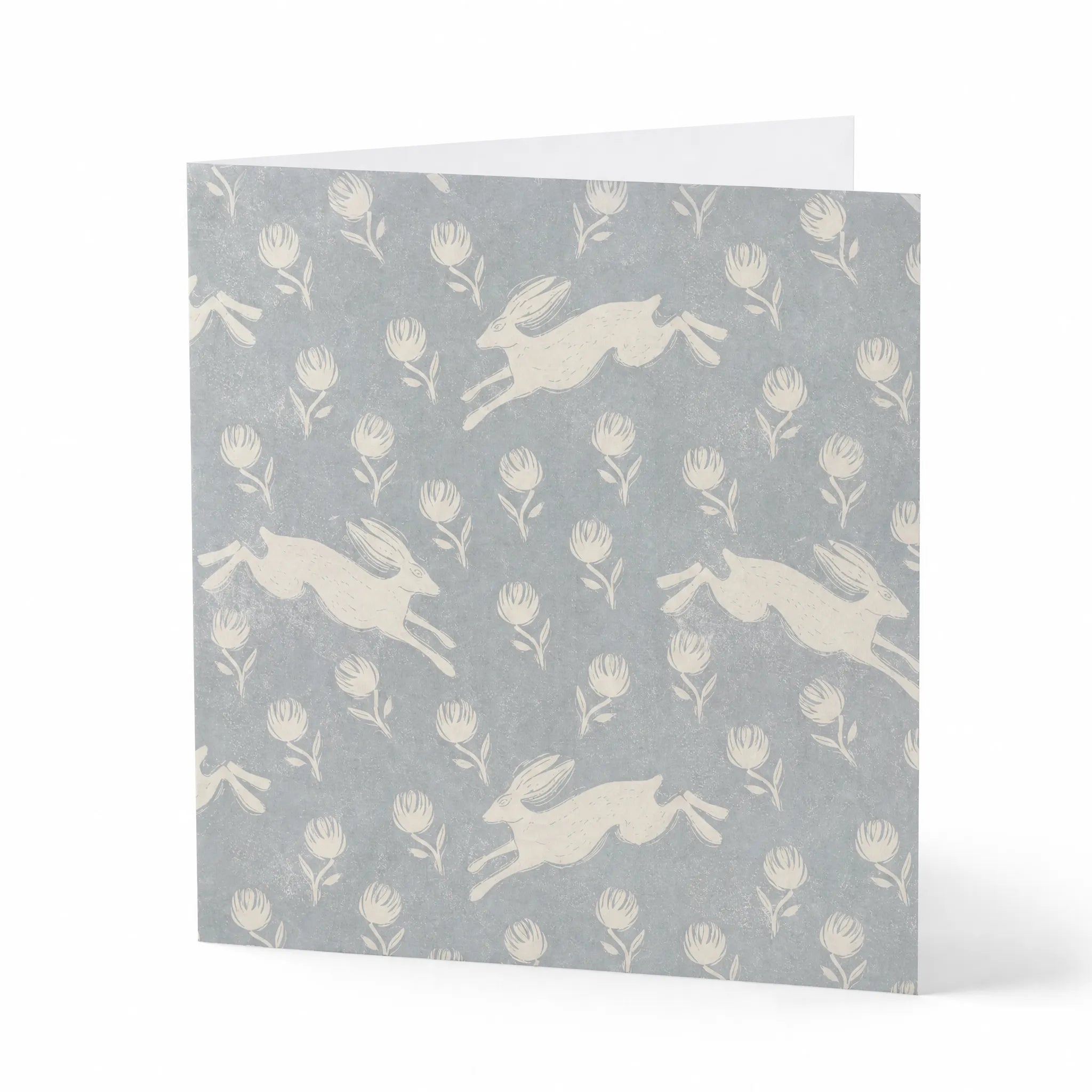 Sam Wilson Running Hare Grey Greetings Card