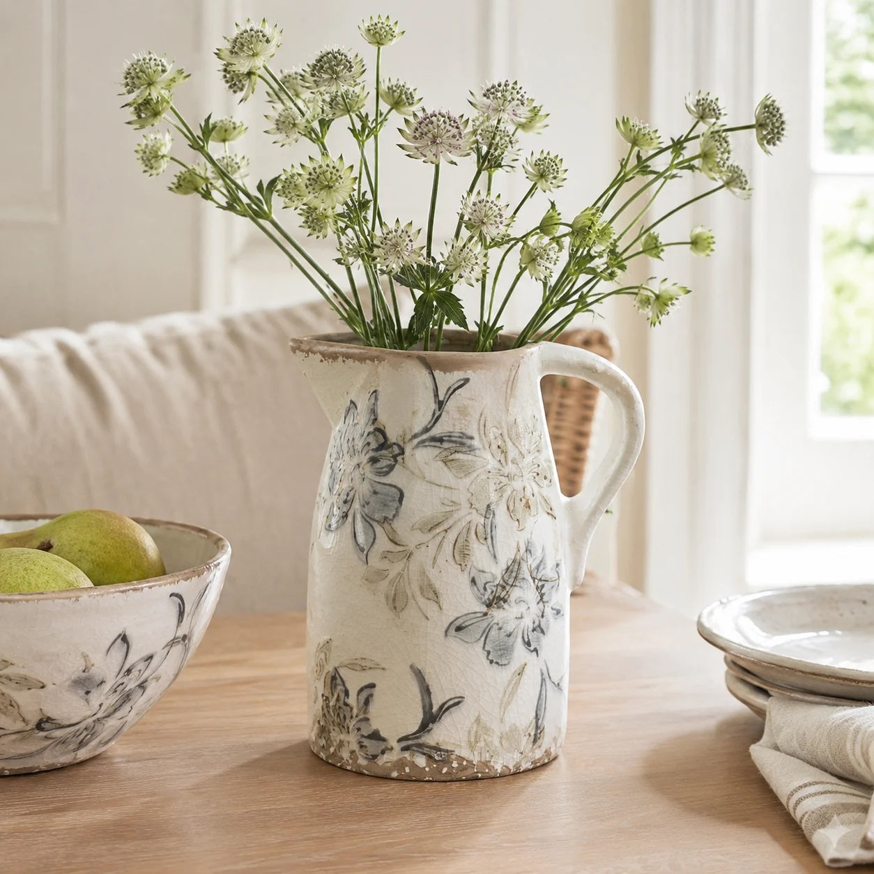 Rustic Floral Jug