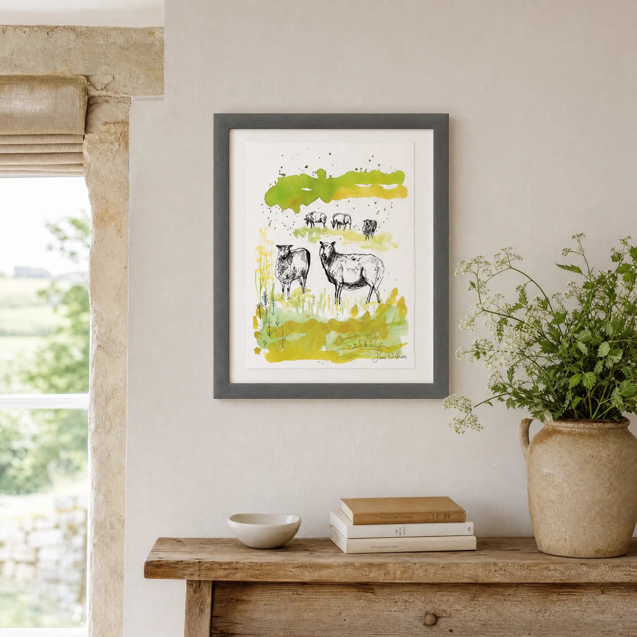 Sam Wilson Sheep Flock Print