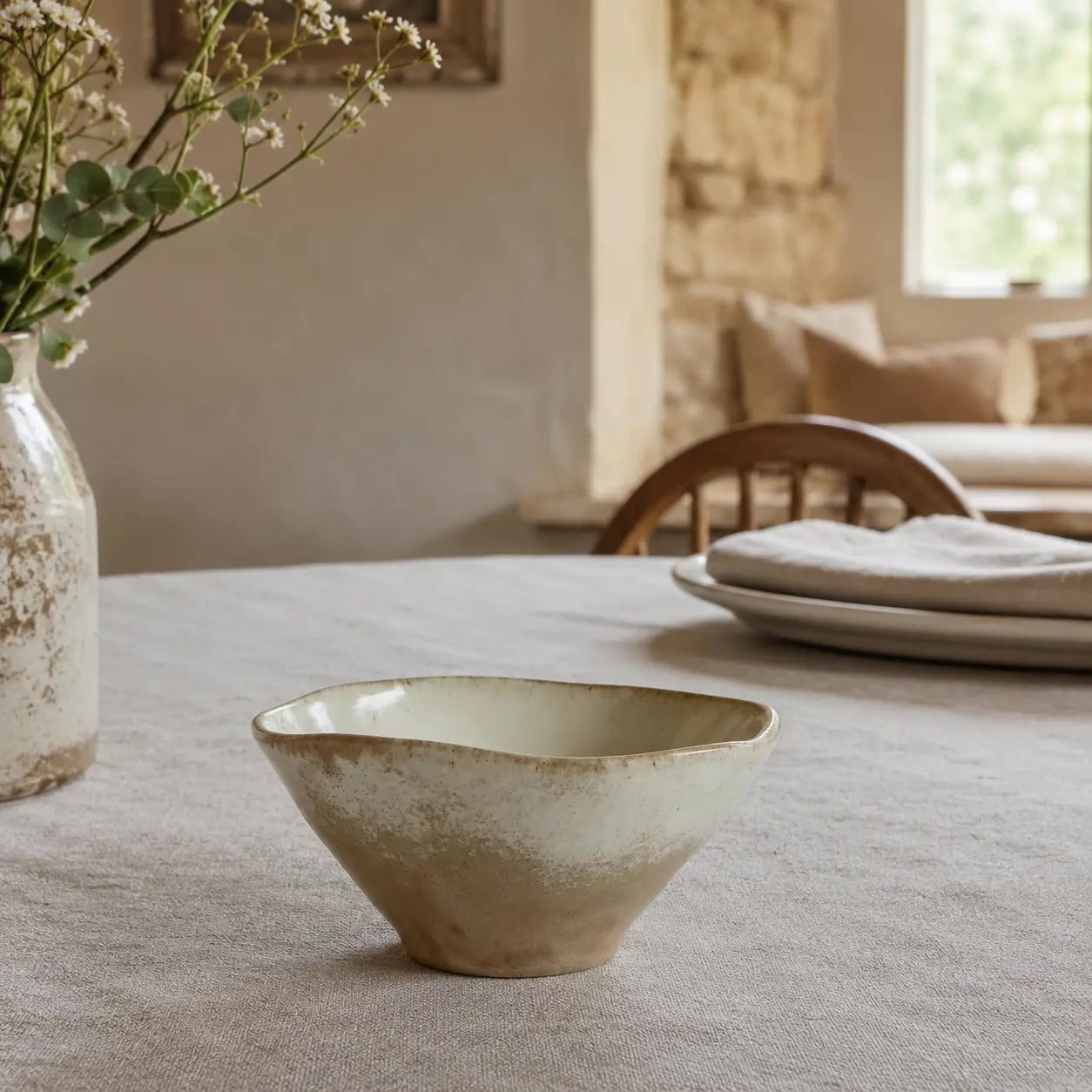 Small Pottery Bowl Latte