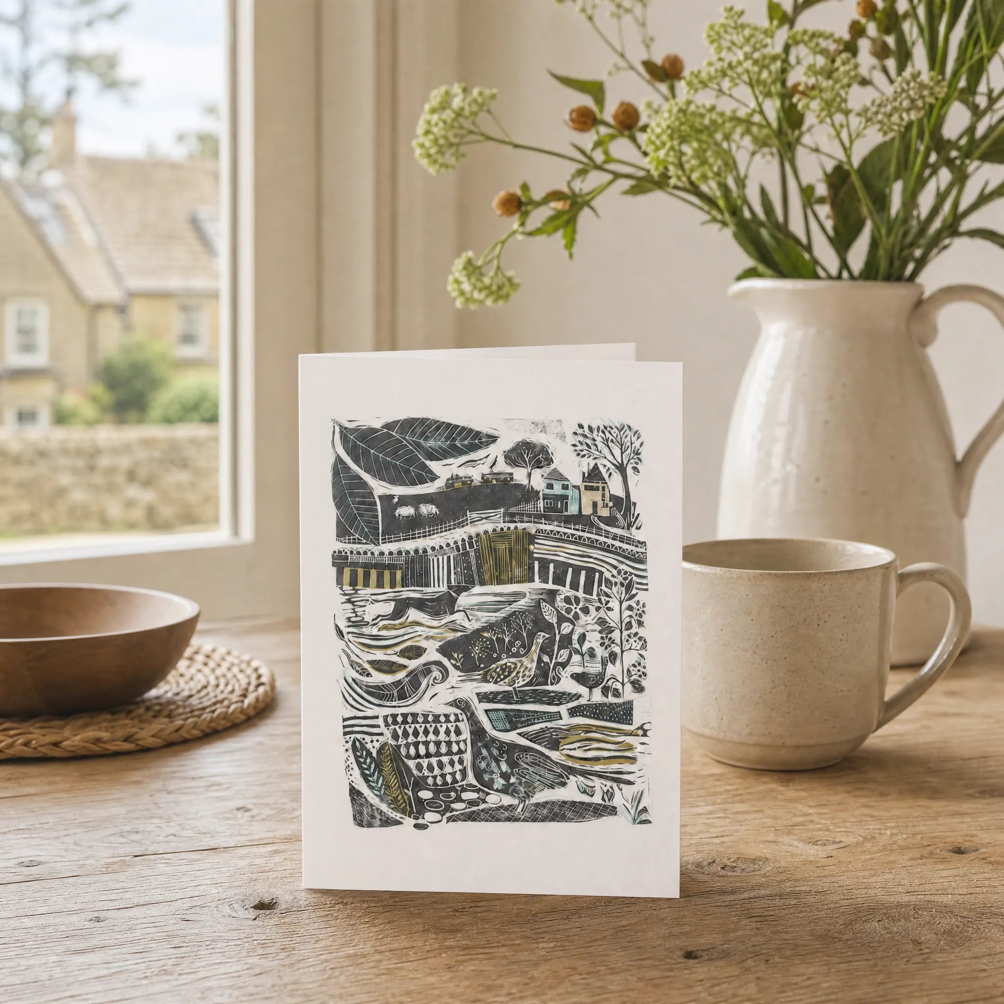 Sam Wilson Through The Fields Greetings Card
