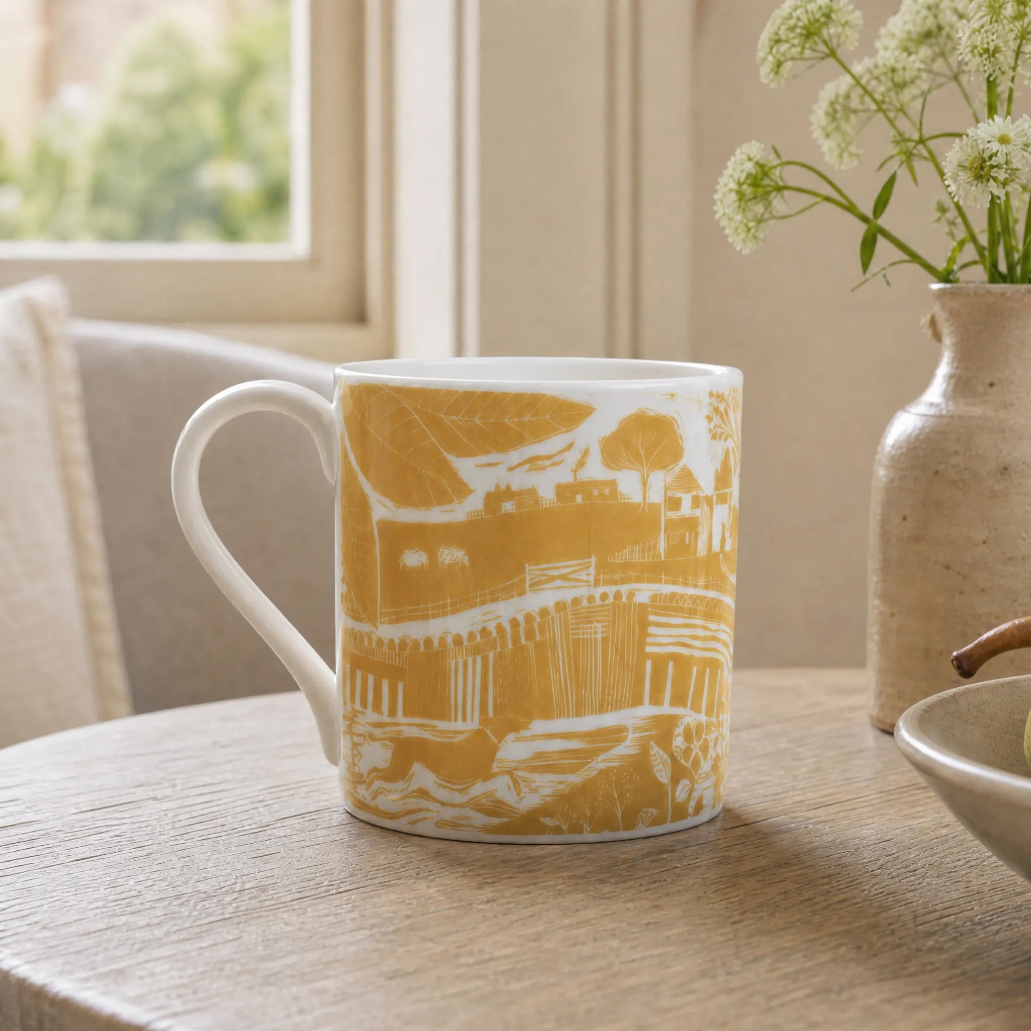 Sam Wilson Through The Fields Ochre Mug