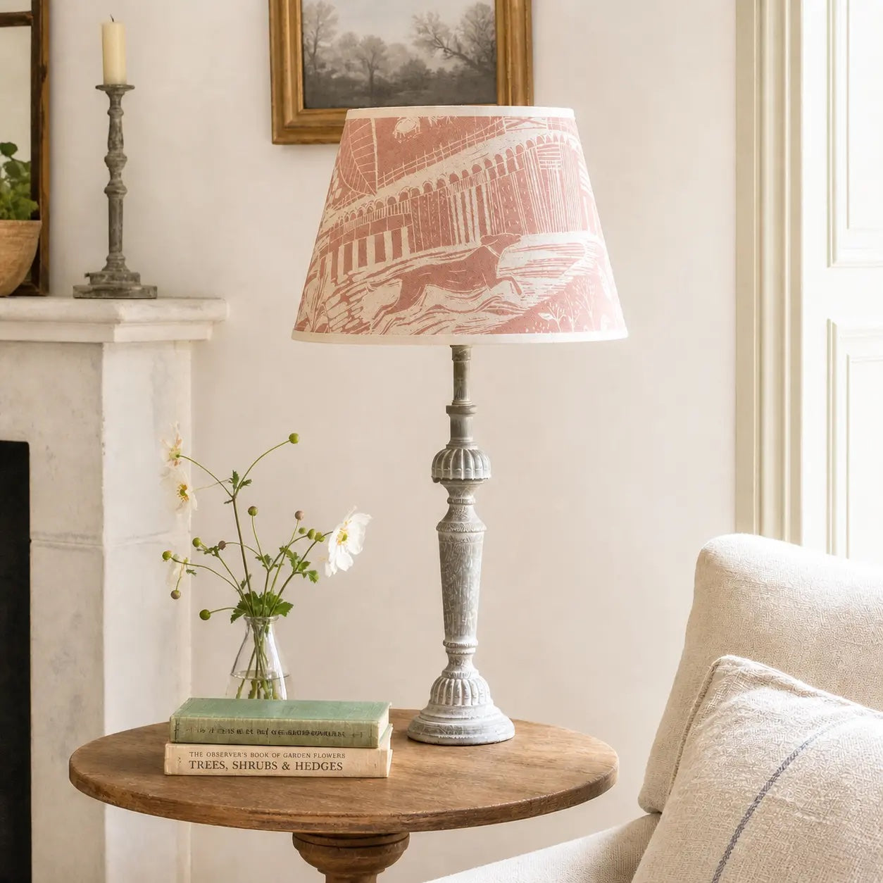 Vintage White Lamp Base