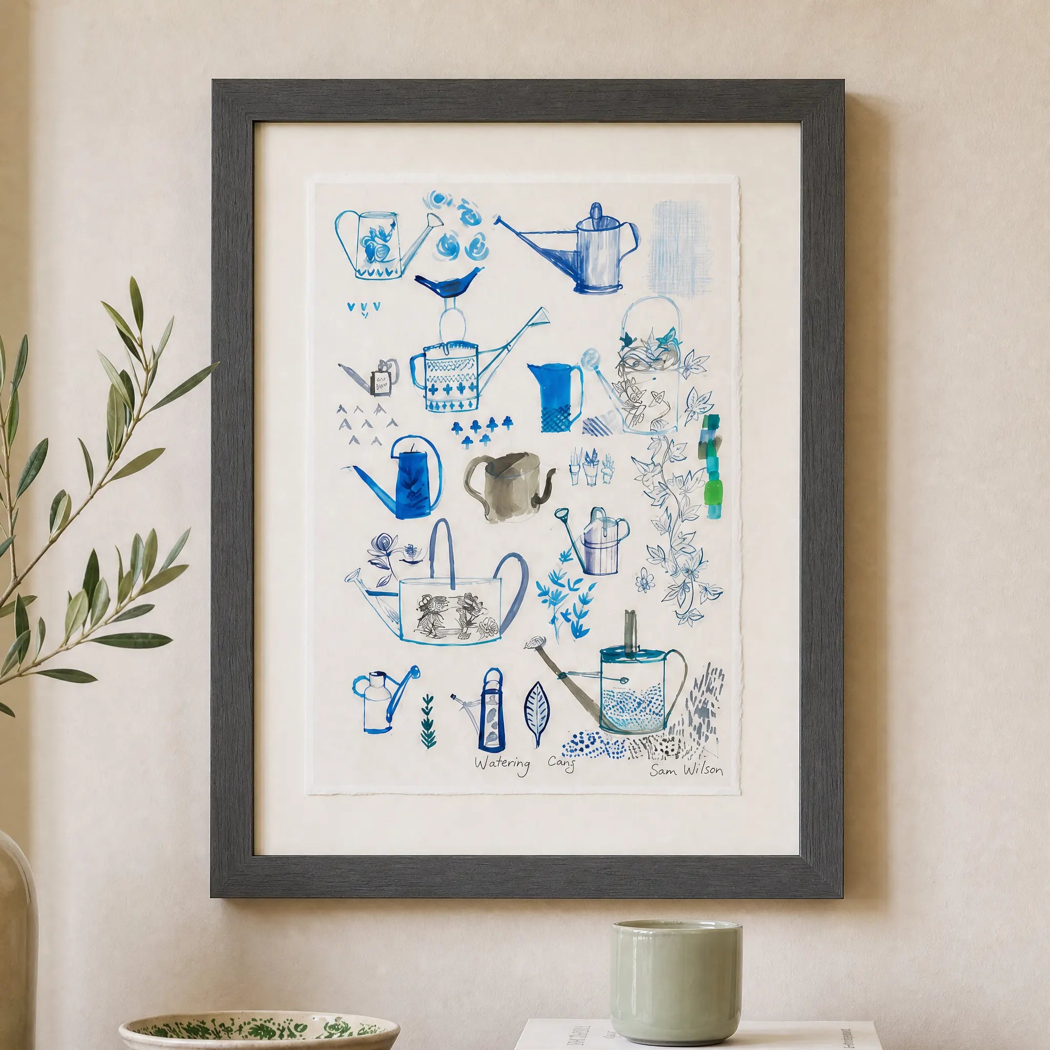 Sam Wilson Watering Cans Print