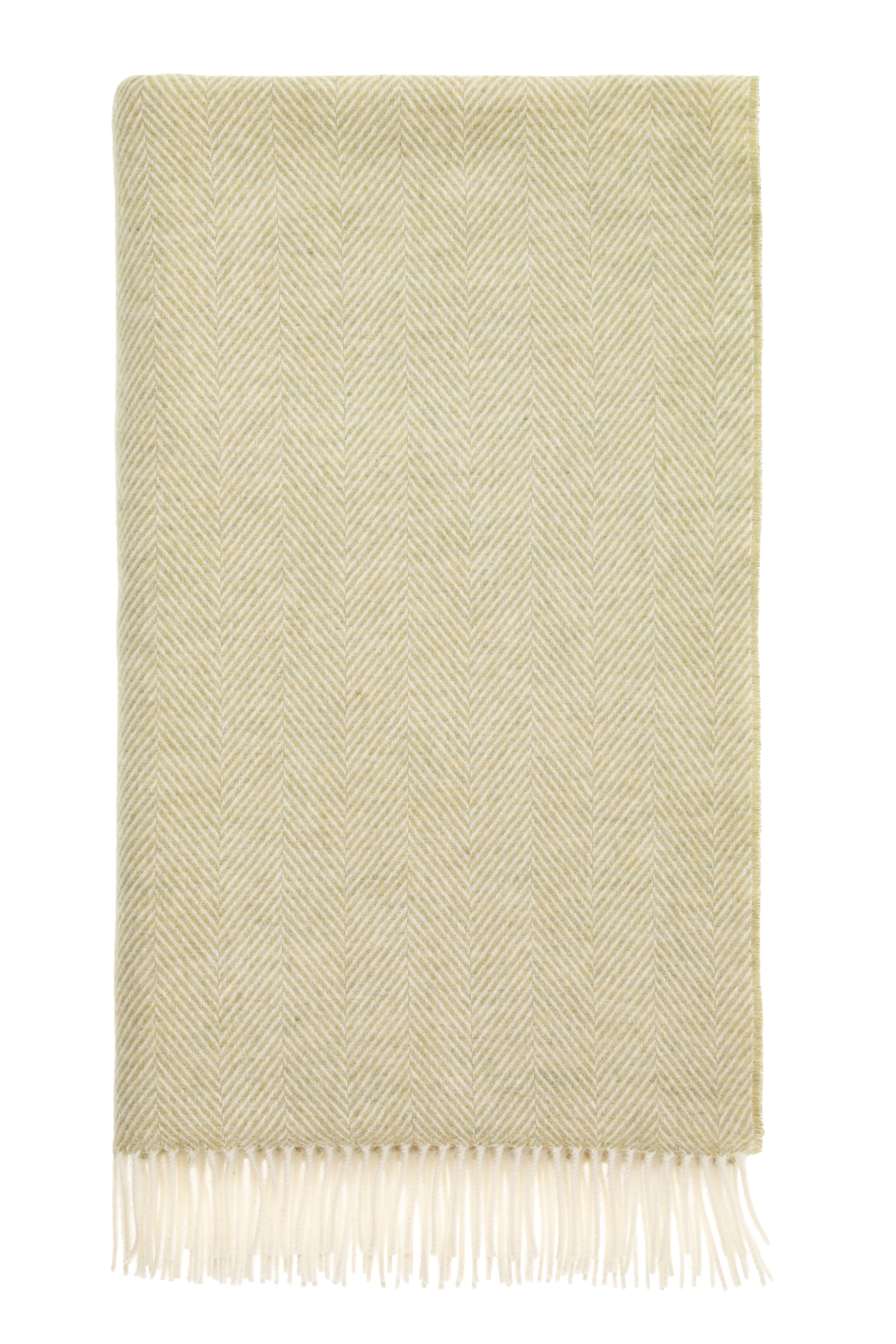 Herringbone Merino Throw - Sage