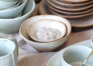 Small Pottery Bowl Latte