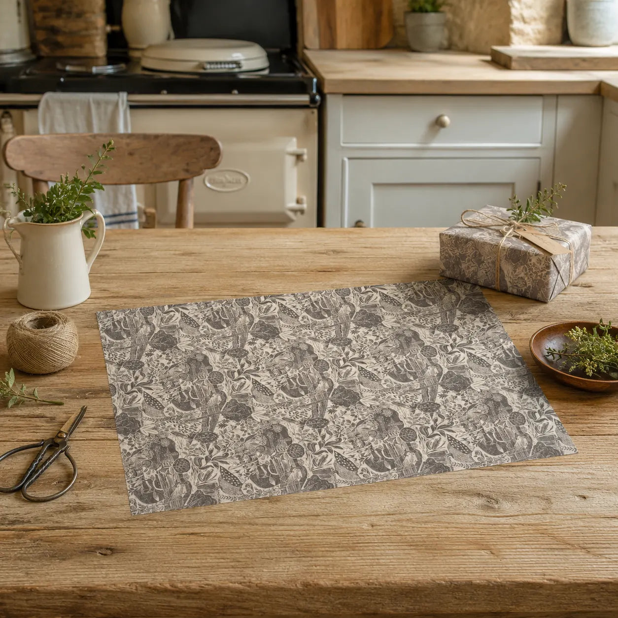 Sam Wilson Owl and Fox Gift Wrap - Main
