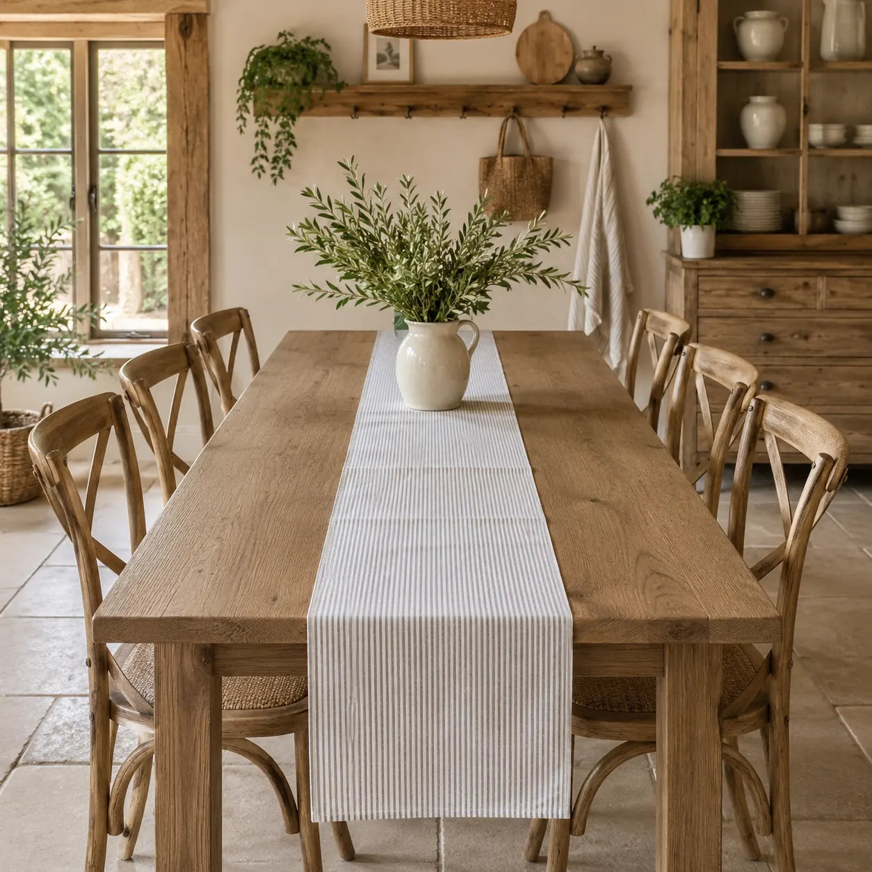 Sam Wilson Pink Stripe Table Runner - Main