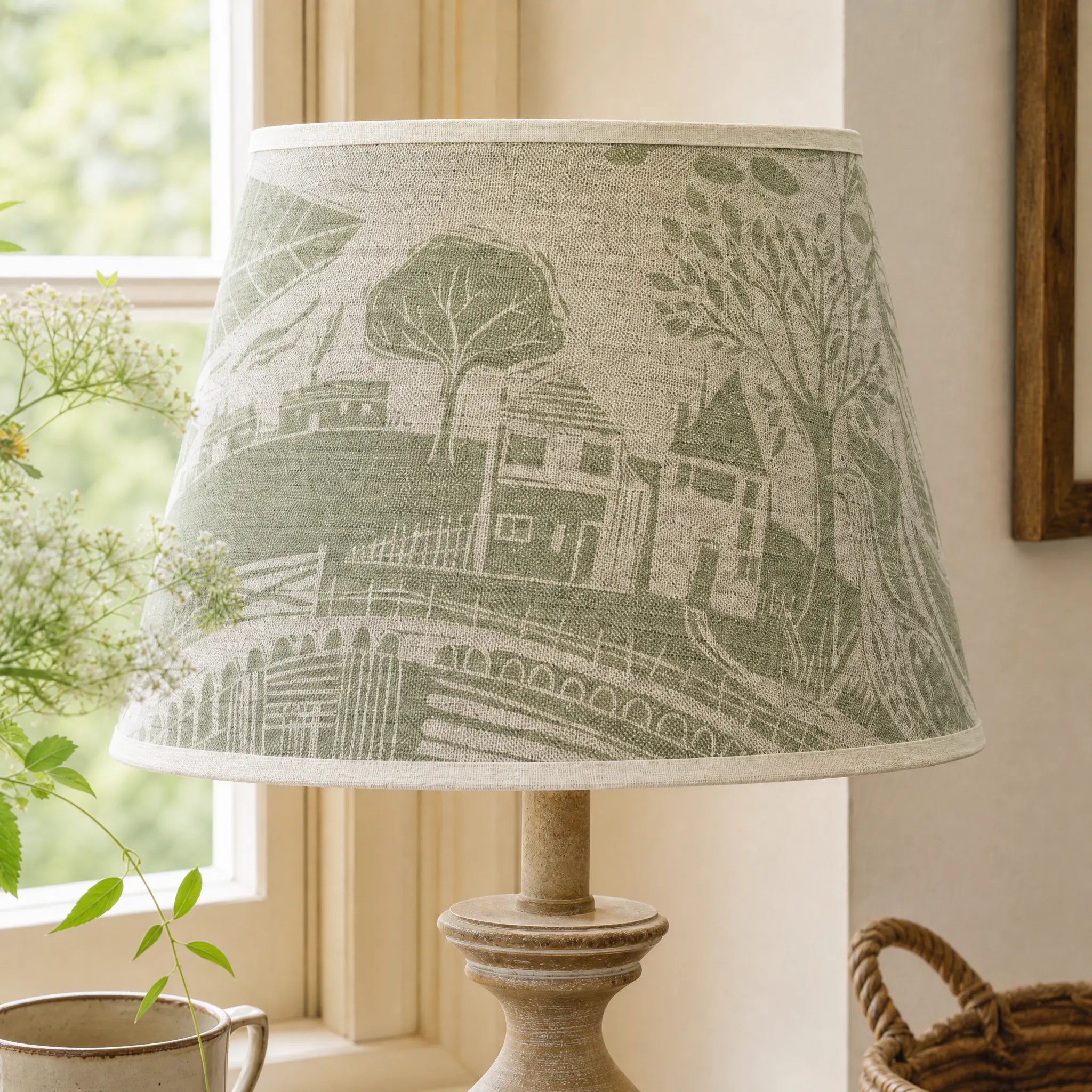 Through The Fields Sage - lampshade