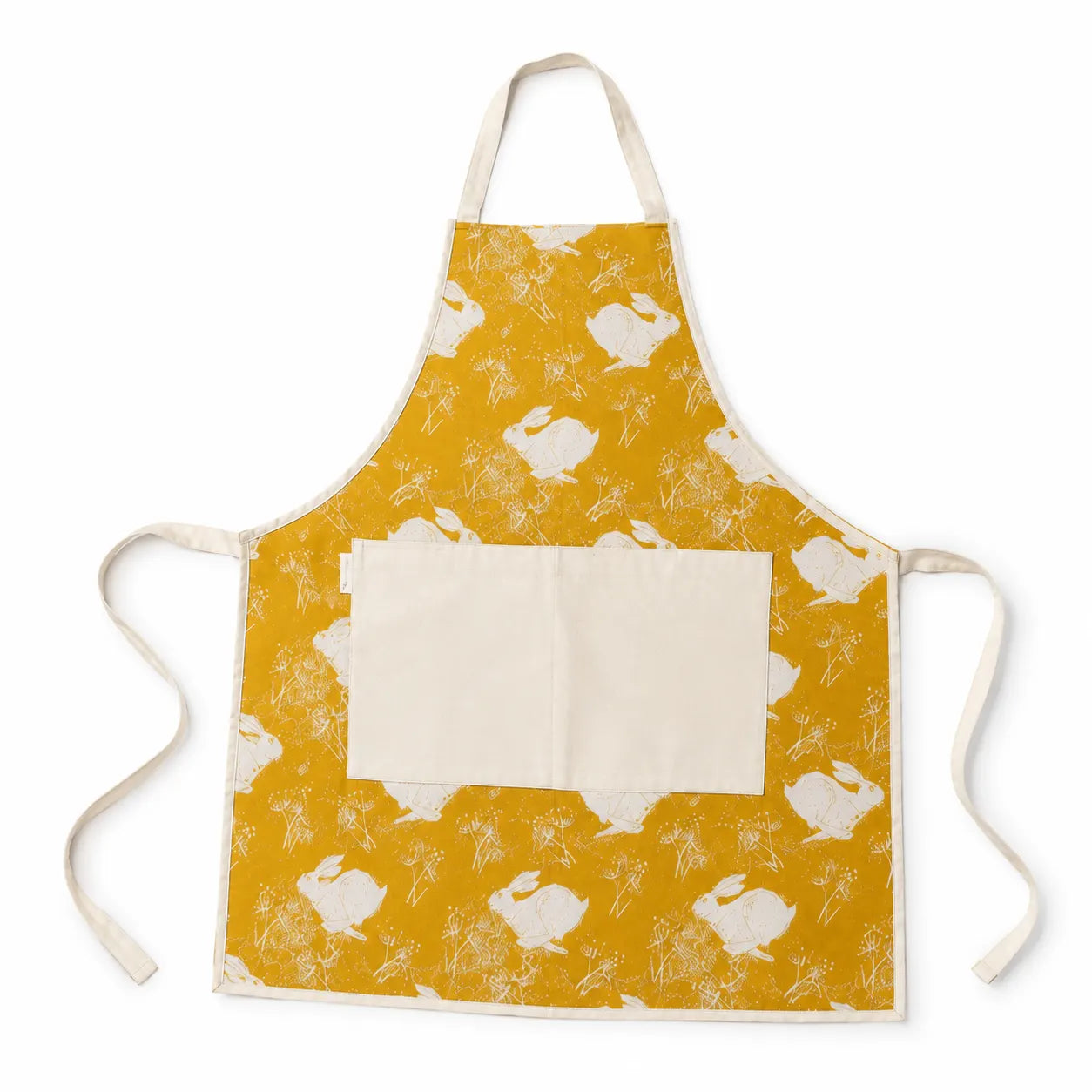 Sam Wilson Headlong Hare Yellow Ochre Apron - Studio