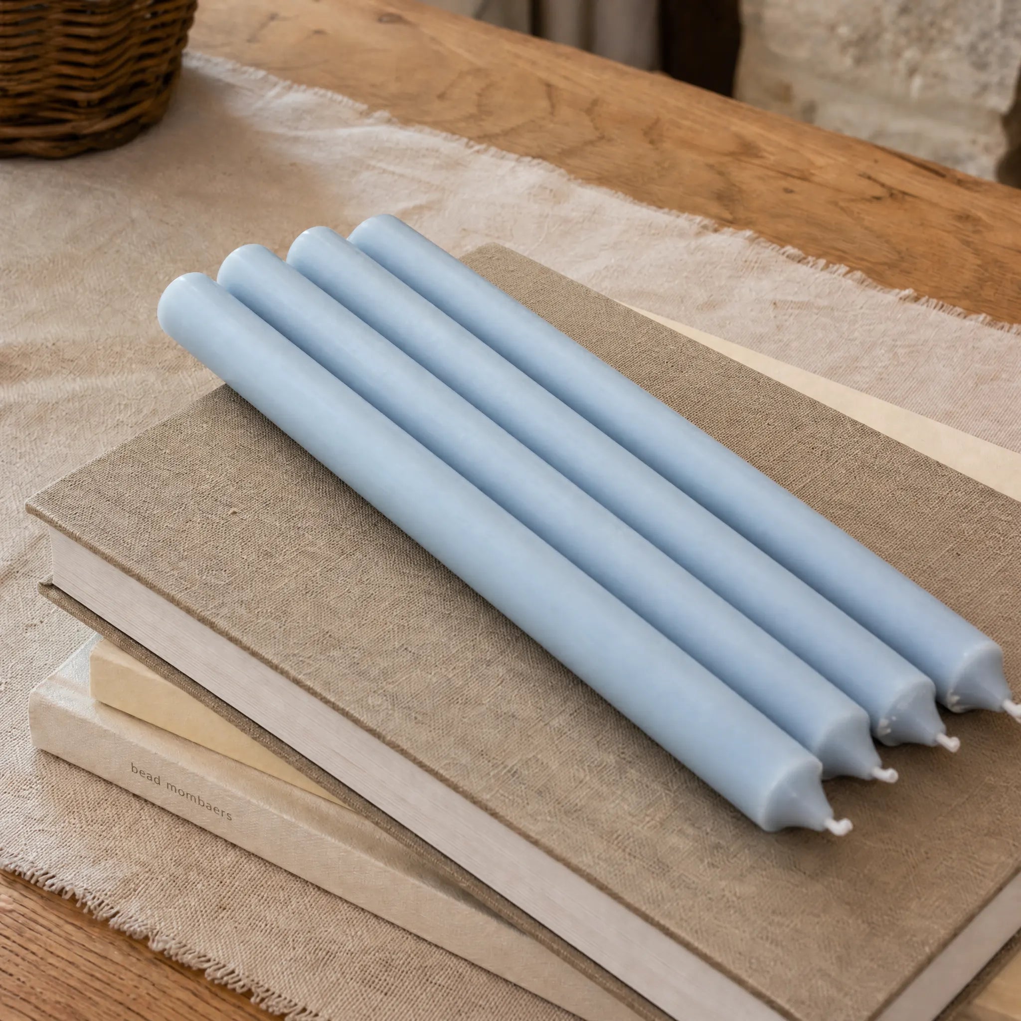 Rustic Dinner Candle Bundle - Light Blue