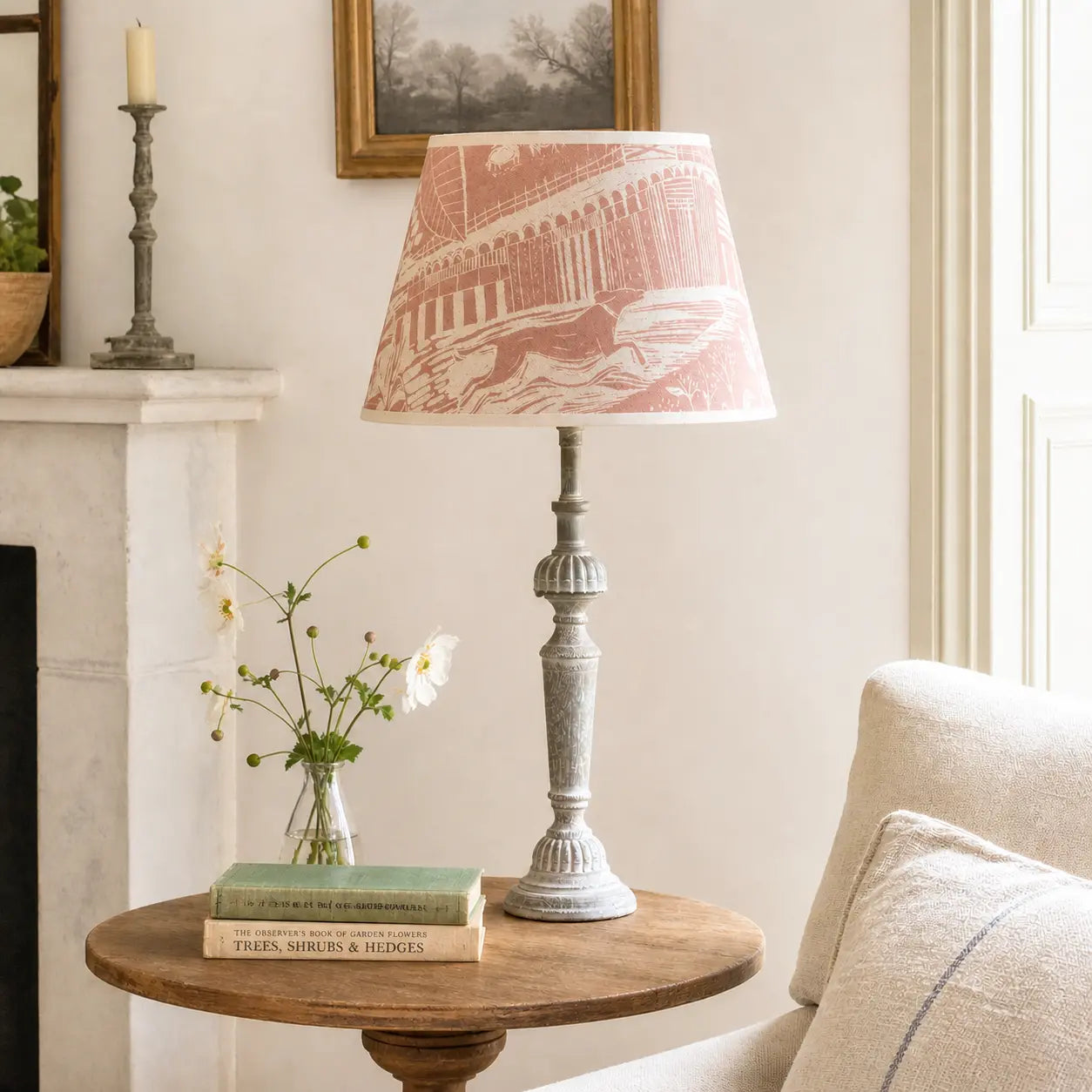 Vintage White Lamp Base