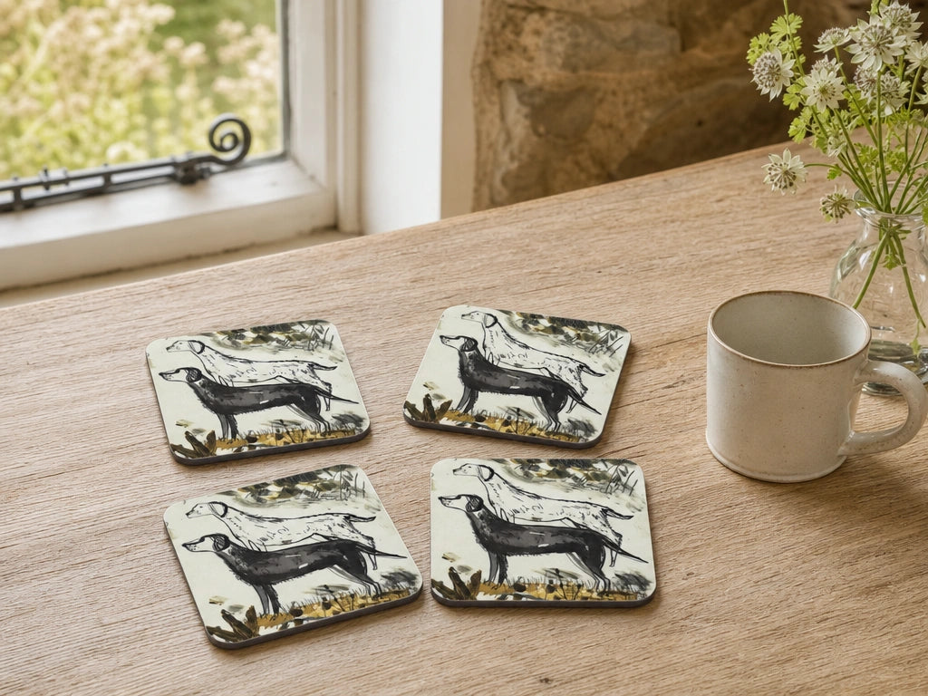 Sam Wilson Watching Sheep Coasters - Set of 4