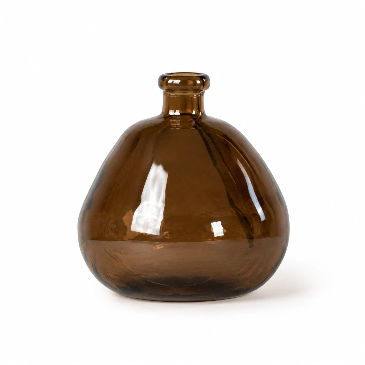 Recycled Glass Balloon Vase - Smoke