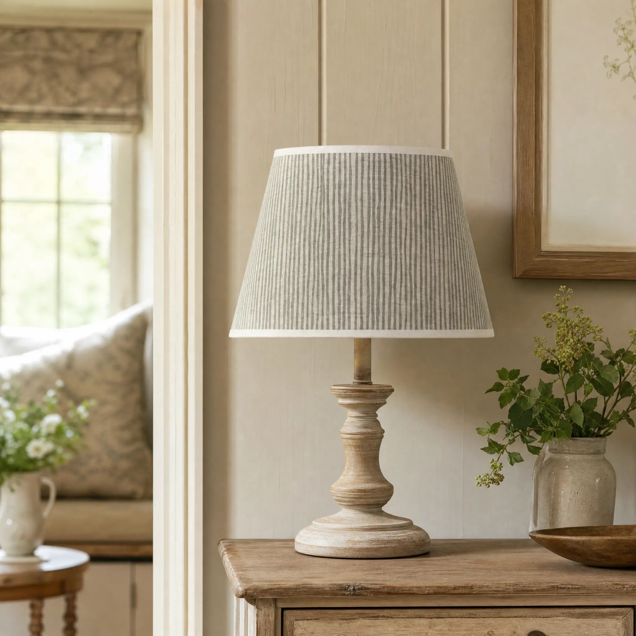 Grey Stripe Lampshade