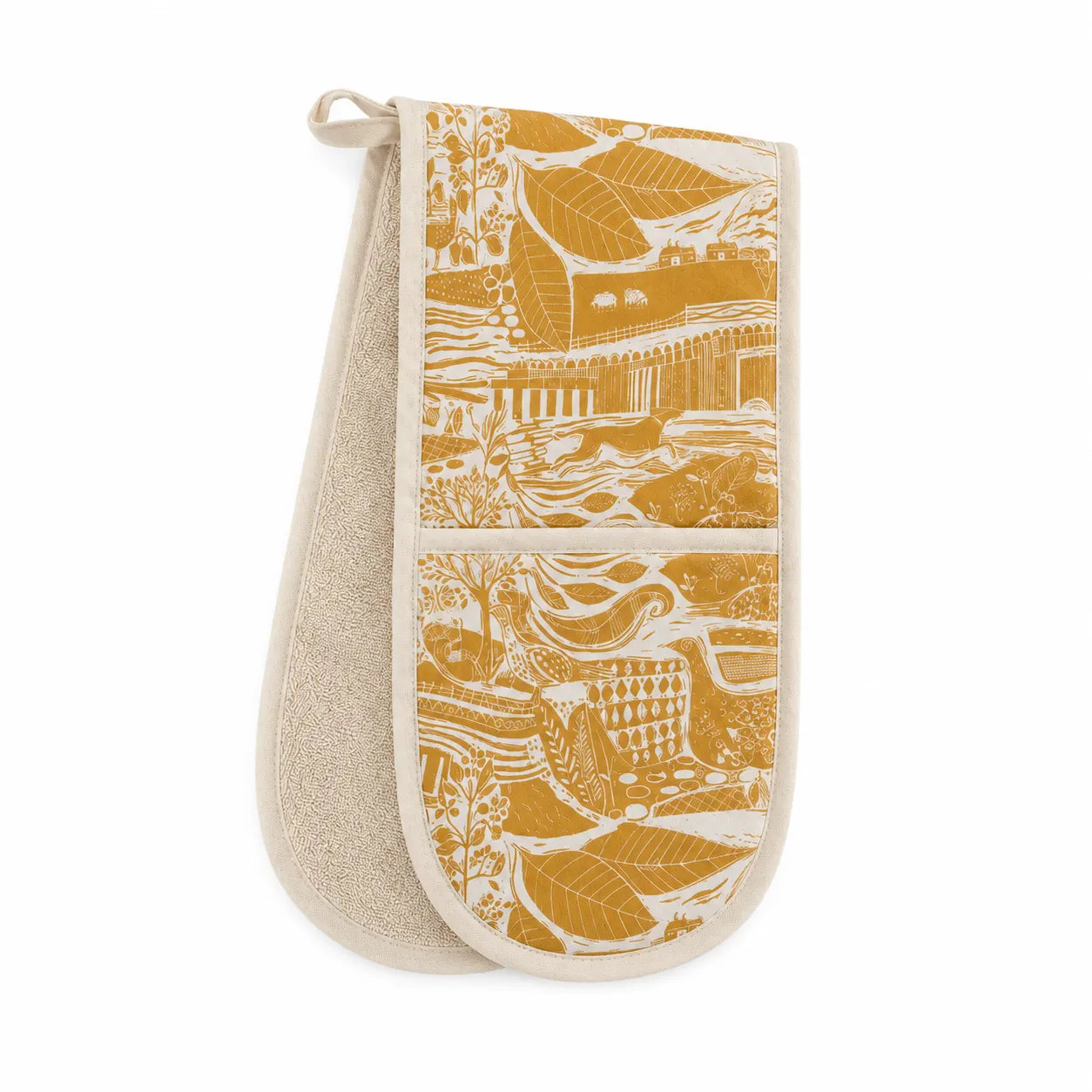 Sam Wilson Through The Fields Ochre Oven Gloves - Studio