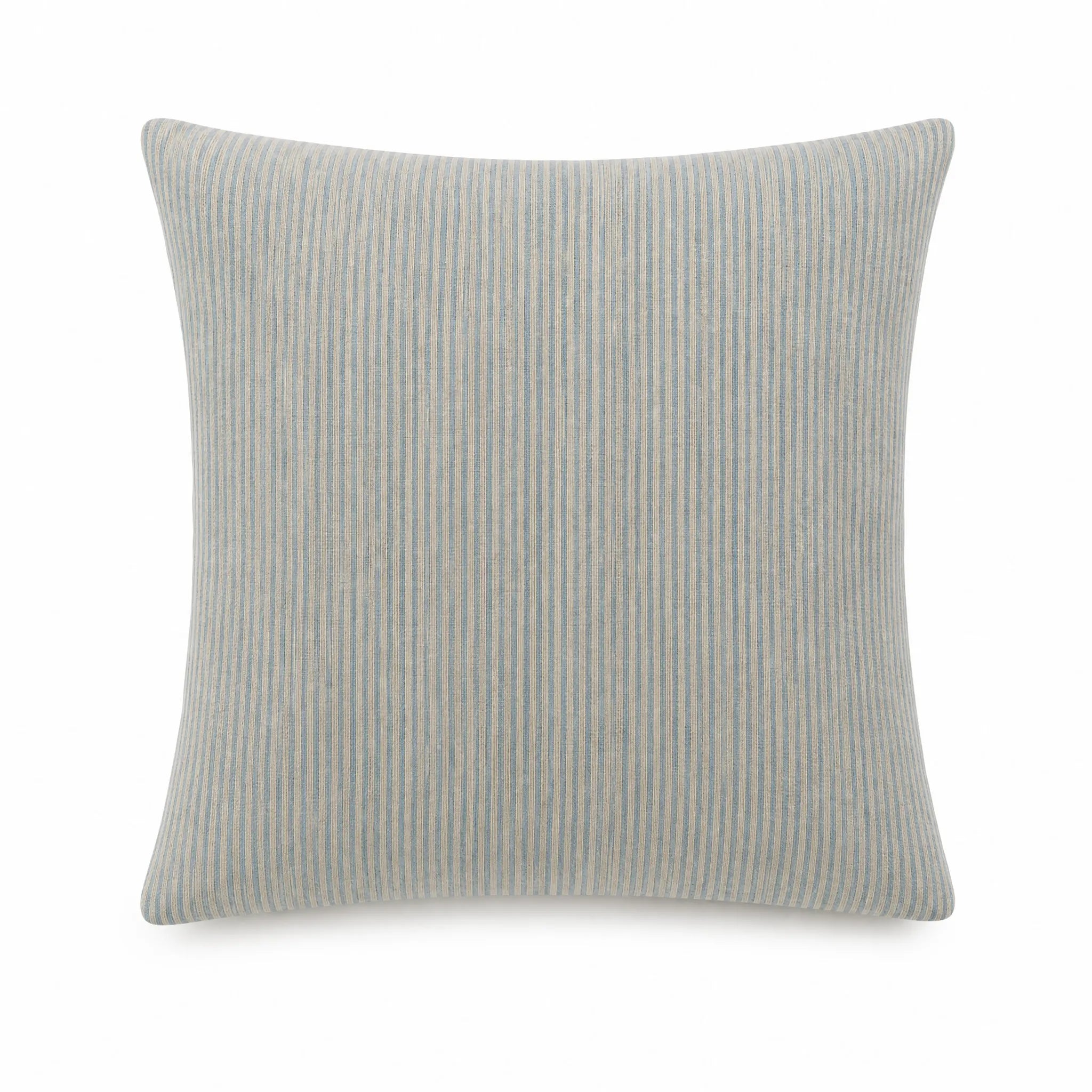 Sam Wilson Blue Stripe Square Linen Cushion