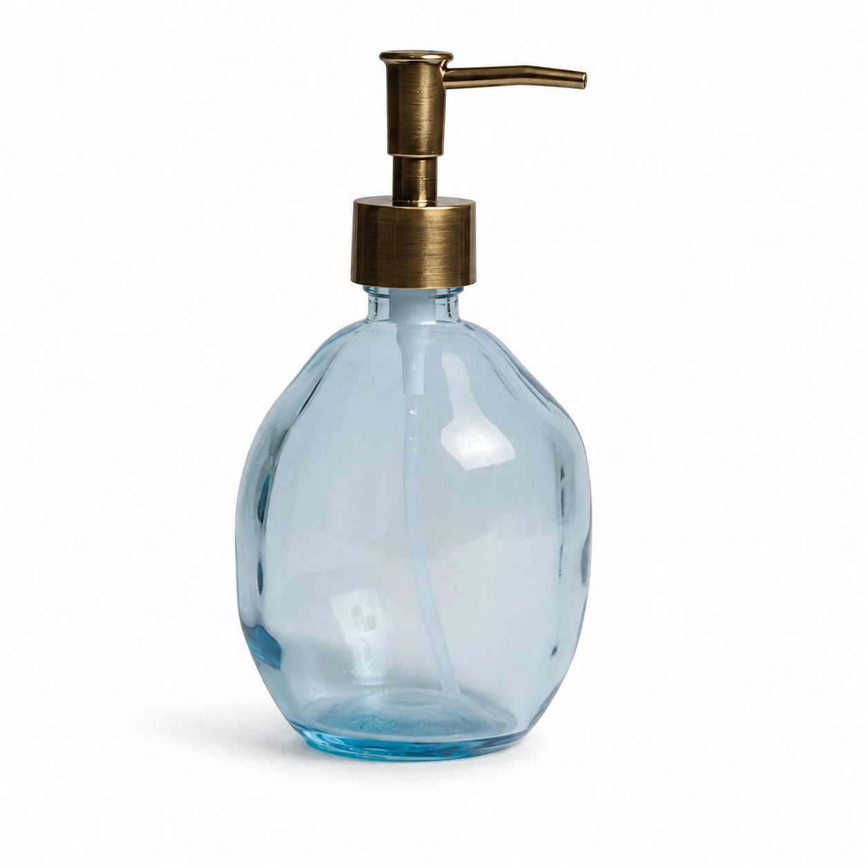 Recycled Glass Soap Dispenser - Light Blue