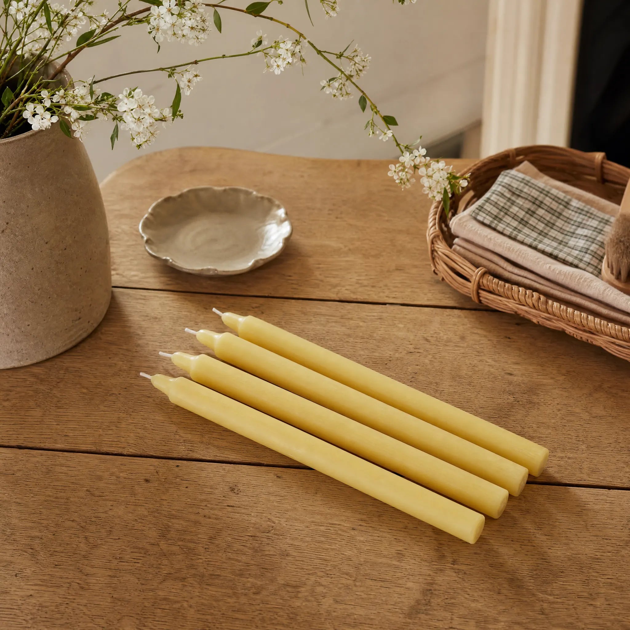 Rustic Dinner Candle Bundle - Yellow