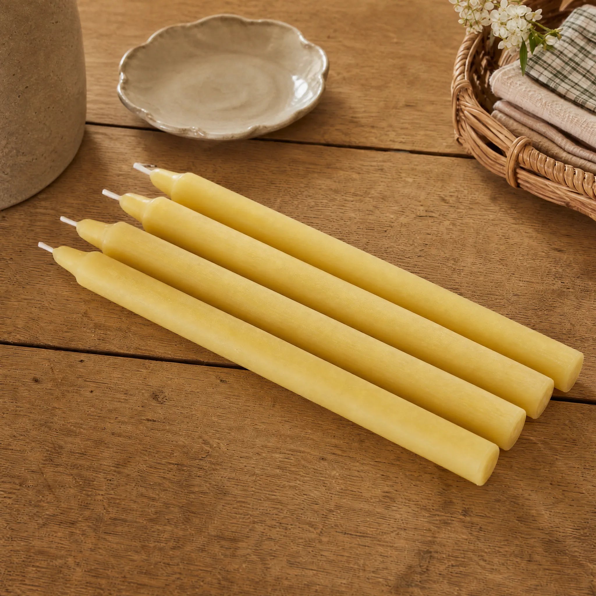 Rustic Dinner Candle Bundle - Yellow