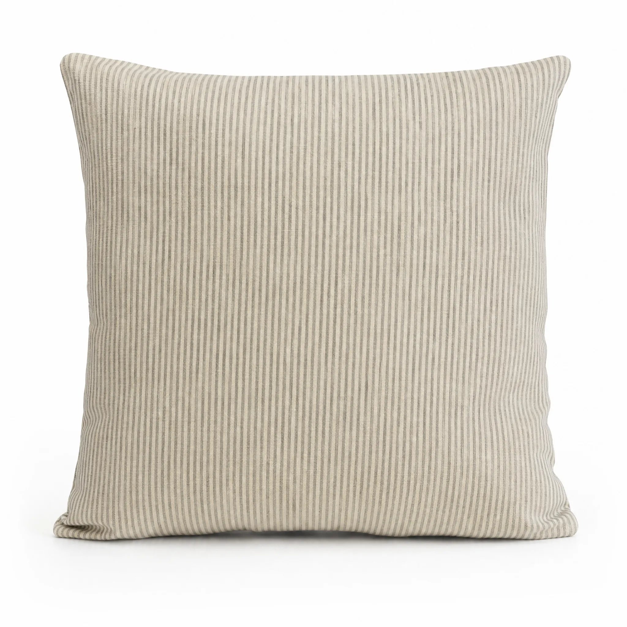 Sam Wilson Grey Stripe Square Linen Cushion