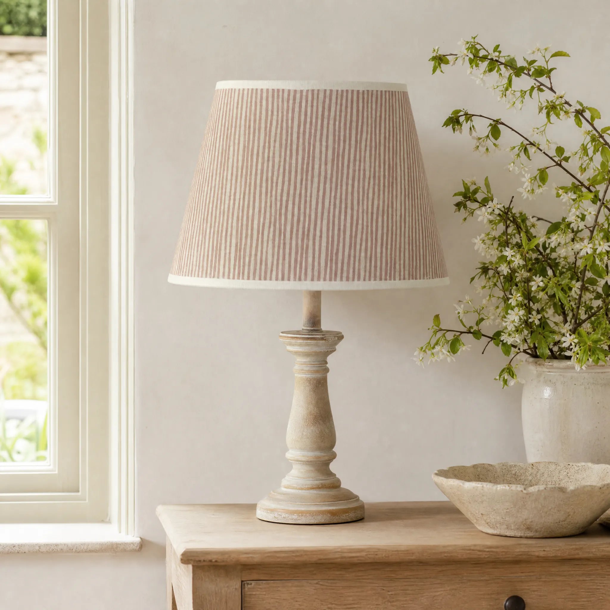 Pink Stripe Lampshade