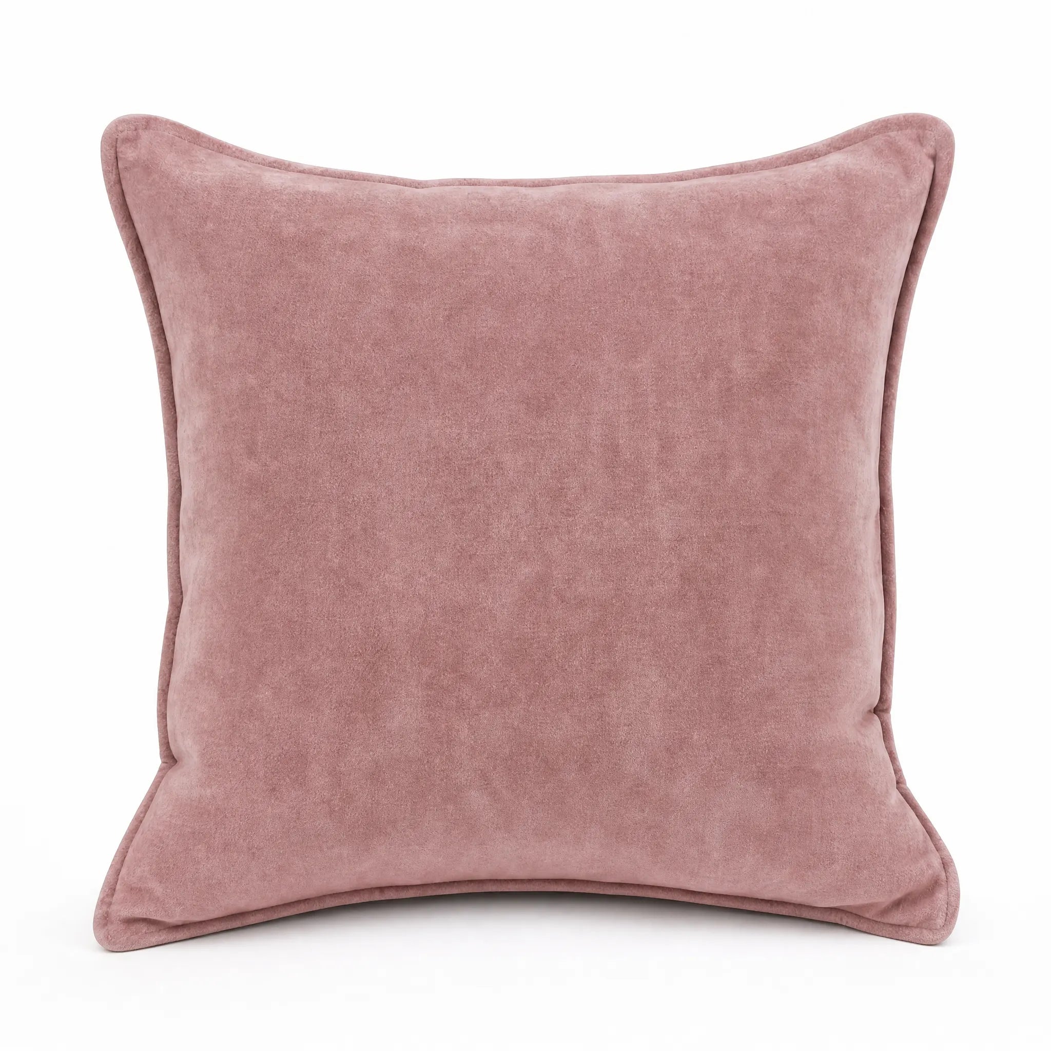 Sam Wilson Dusky Pink Velvet Hemmed Cushion